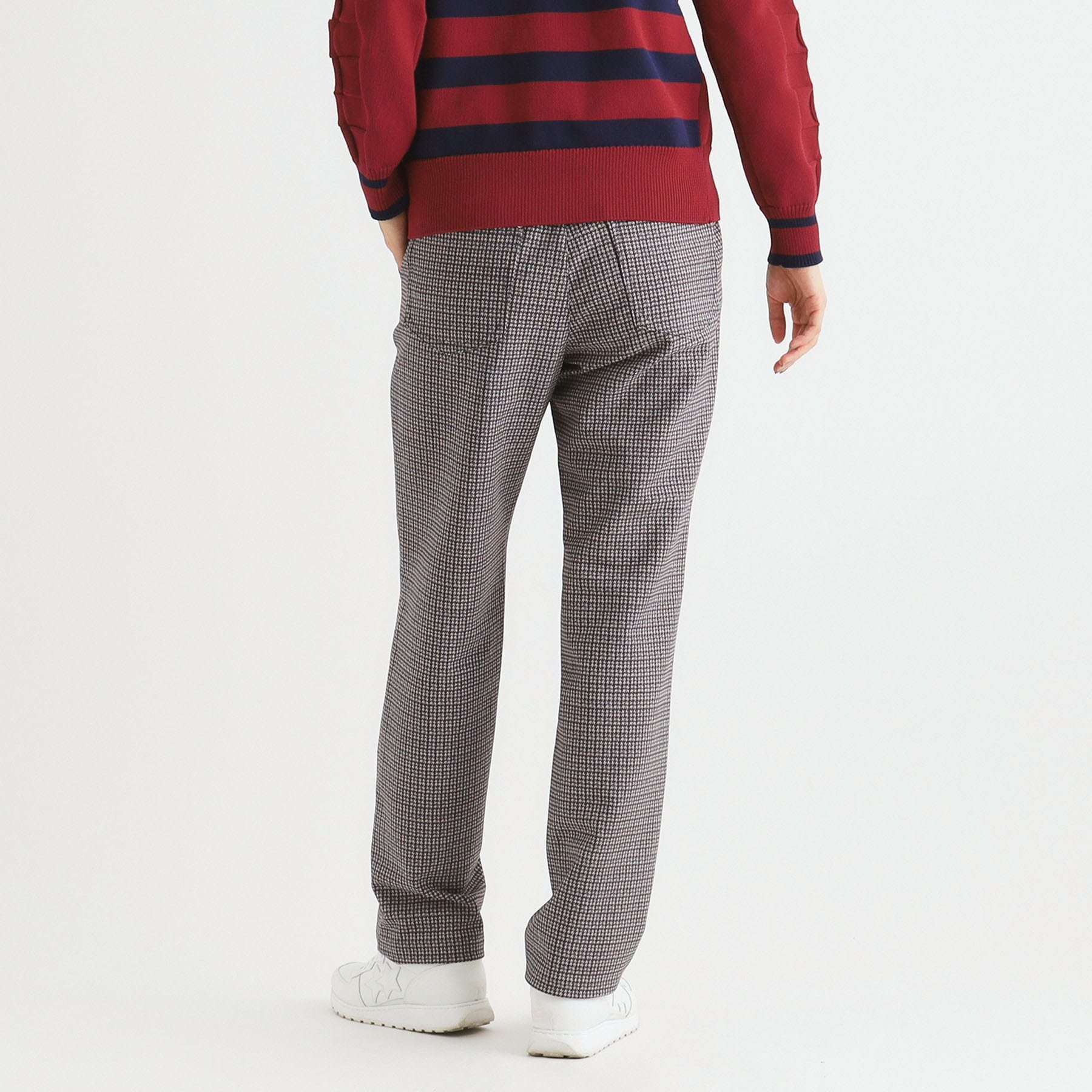 アダバット adabat ツイードチェックデザイン ダウンパンツ (ピンクベージュ(253)) ピンクベージュ(253)