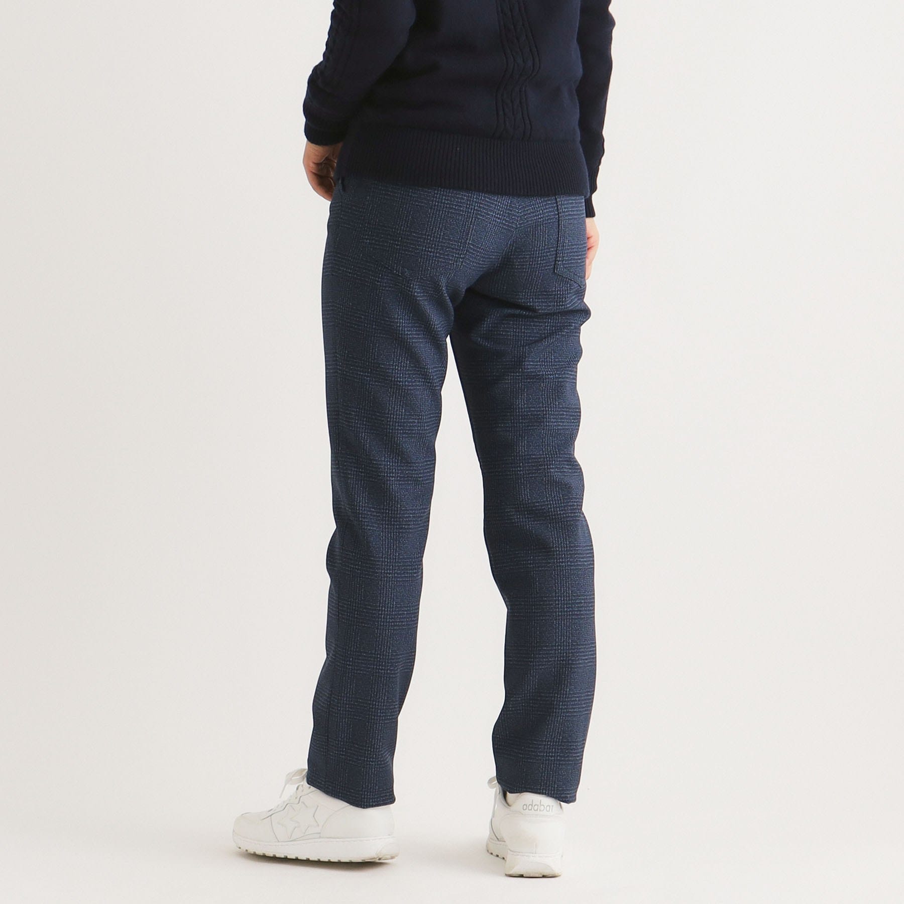 アダバット adabat ツイードチェックデザイン ダウンパンツ (ピンクベージュ(253)) ピンクベージュ(253)