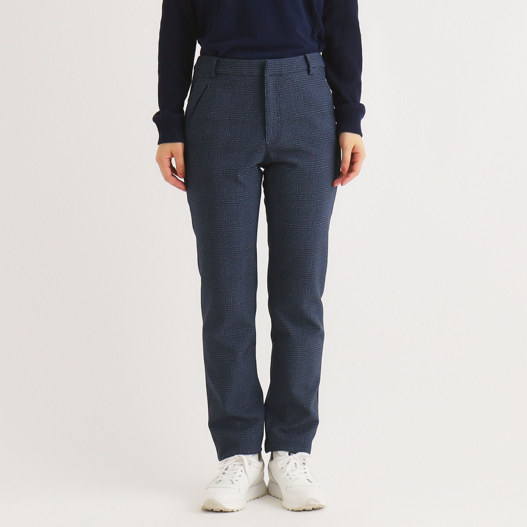 アダバット adabat ツイードチェックデザイン ダウンパンツ (ピンクベージュ(253)) ピンクベージュ(253)