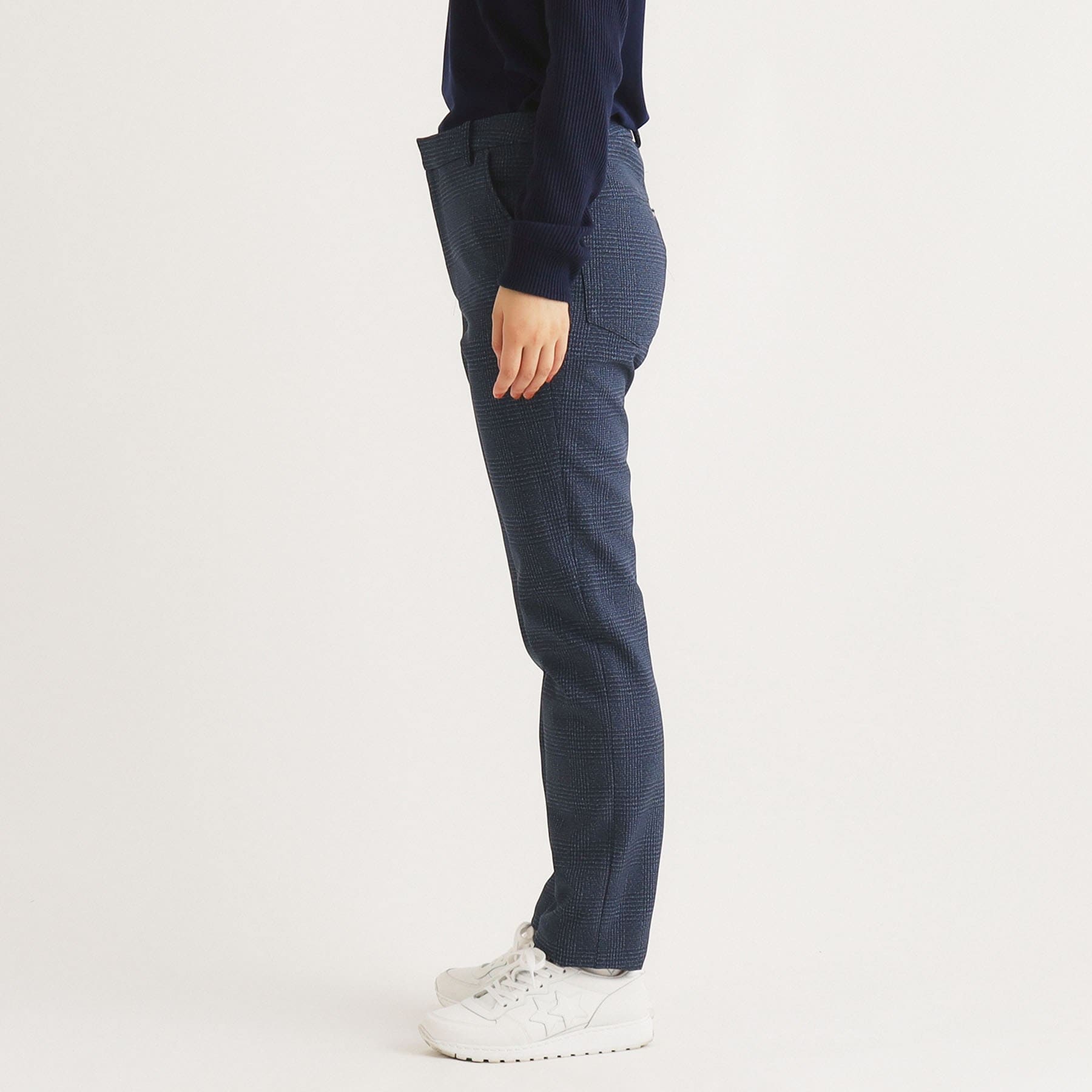 アダバット adabat ツイードチェックデザイン ダウンパンツ (ピンクベージュ(253)) ピンクベージュ(253)