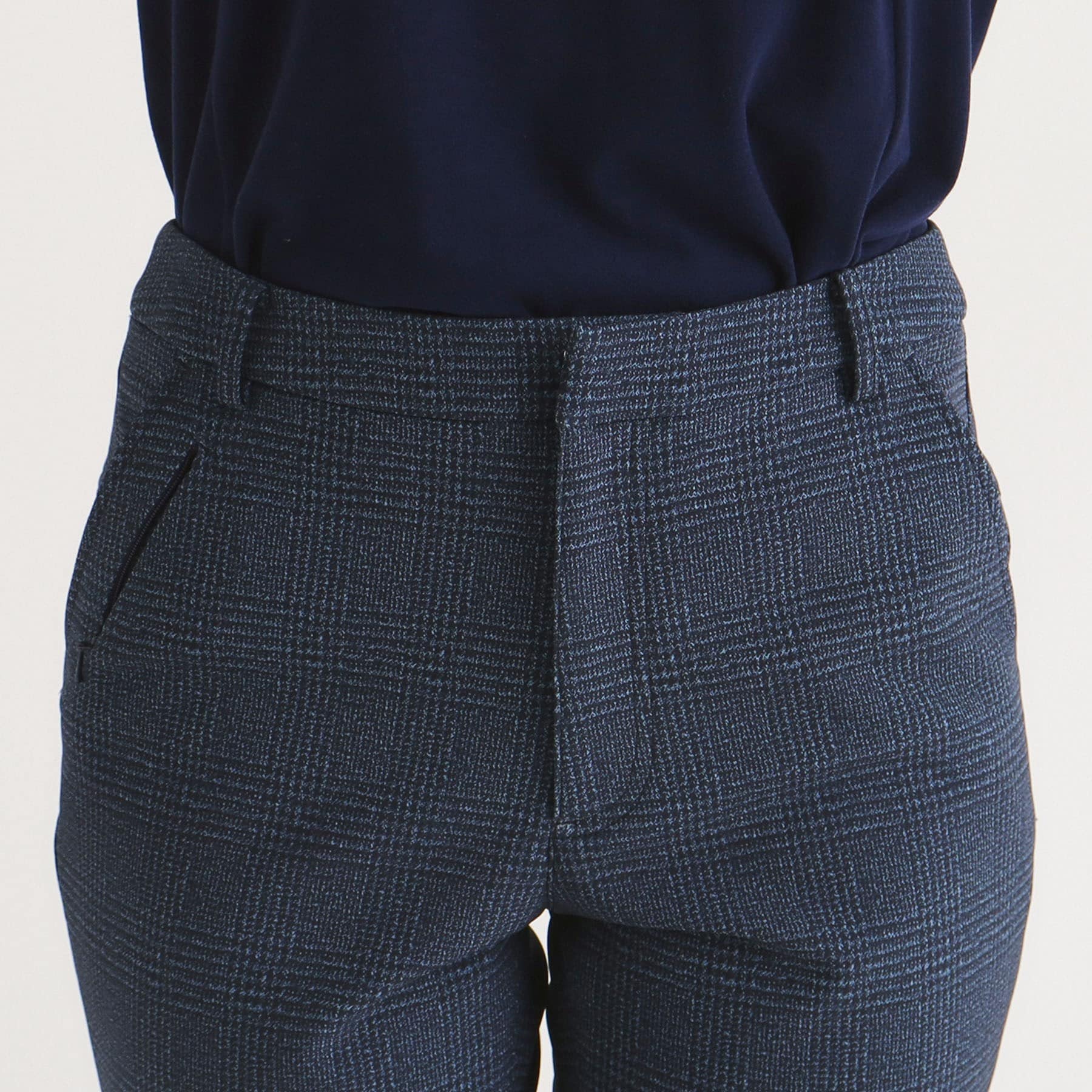 アダバット adabat ツイードチェックデザイン ダウンパンツ (ピンクベージュ(253)) ピンクベージュ(253)