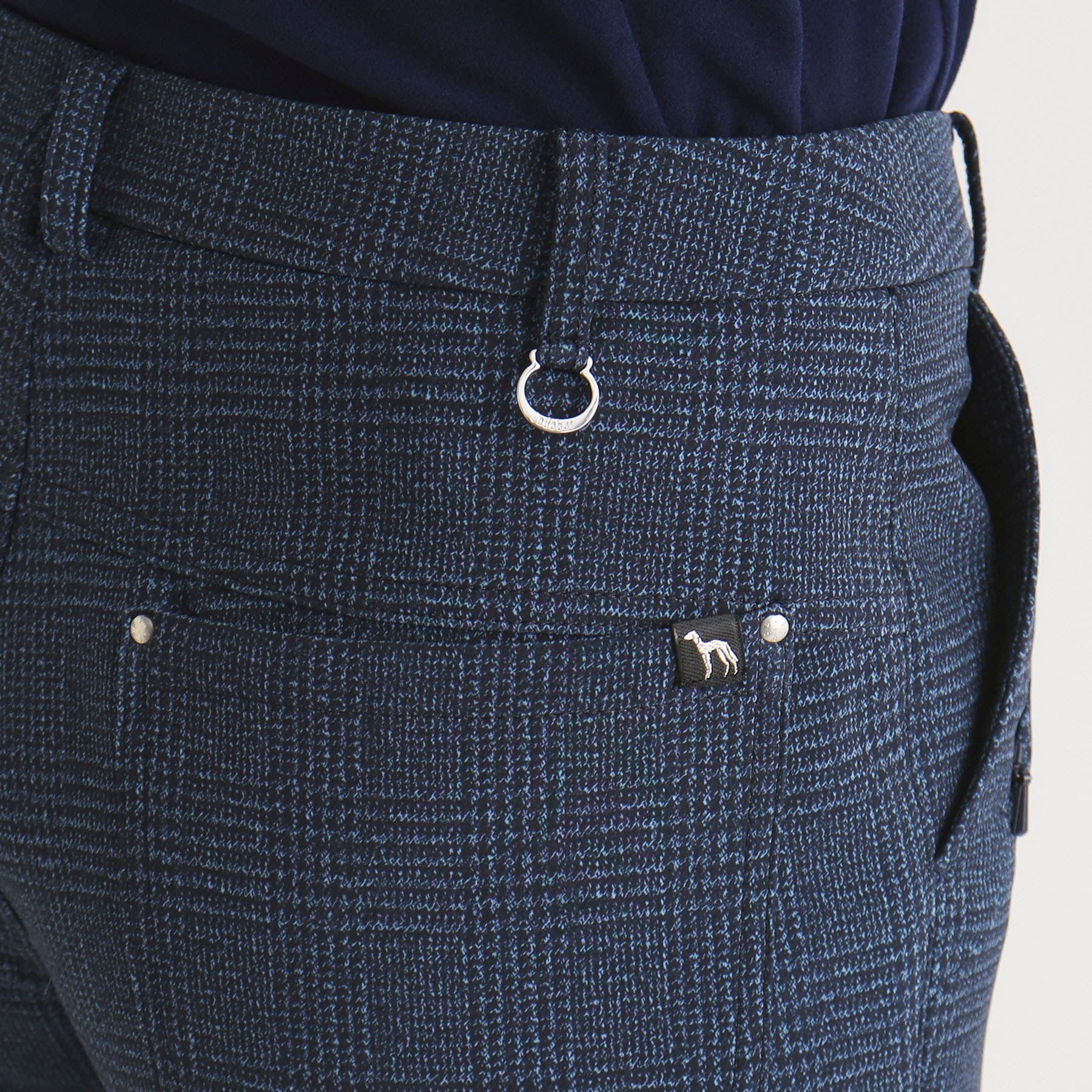 アダバット adabat ツイードチェックデザイン ダウンパンツ (ピンクベージュ(253)) ピンクベージュ(253)