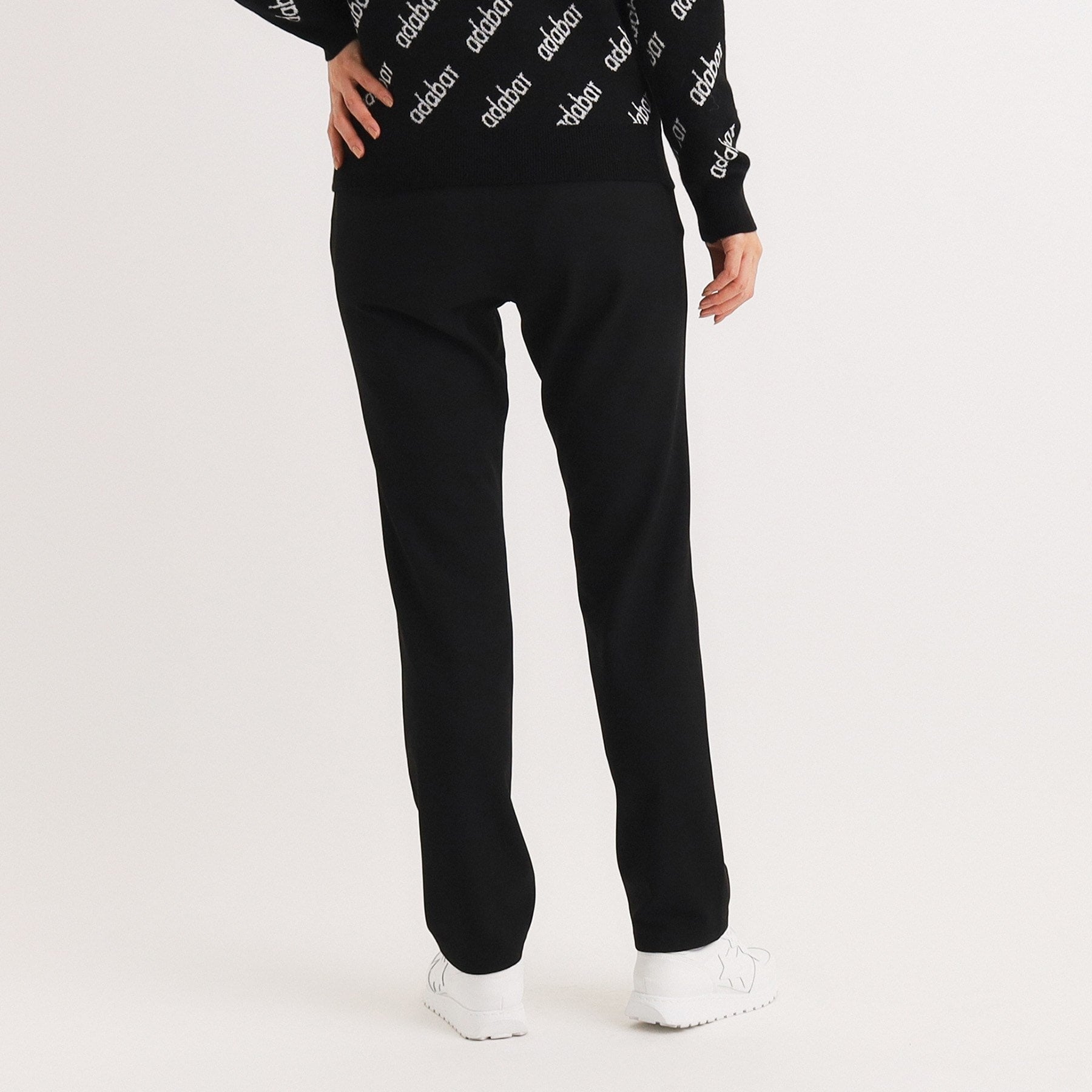 アダバット adabat ストレート ストレッチパンツ (ブラック(019)) ブラック(019)