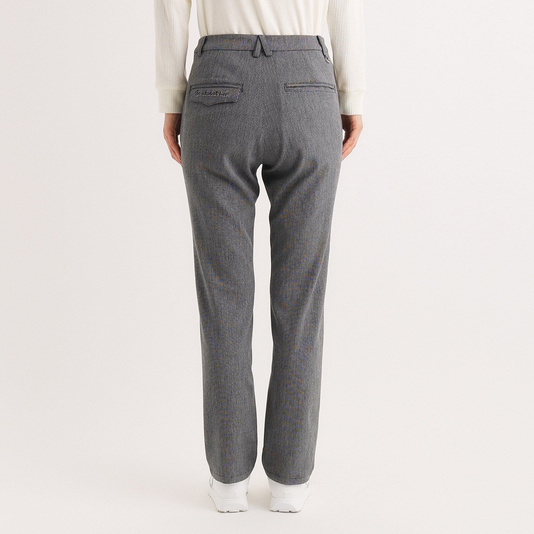 アダバット adabat ストレート ストレッチパンツ (ブラック(019)) ブラック(019)