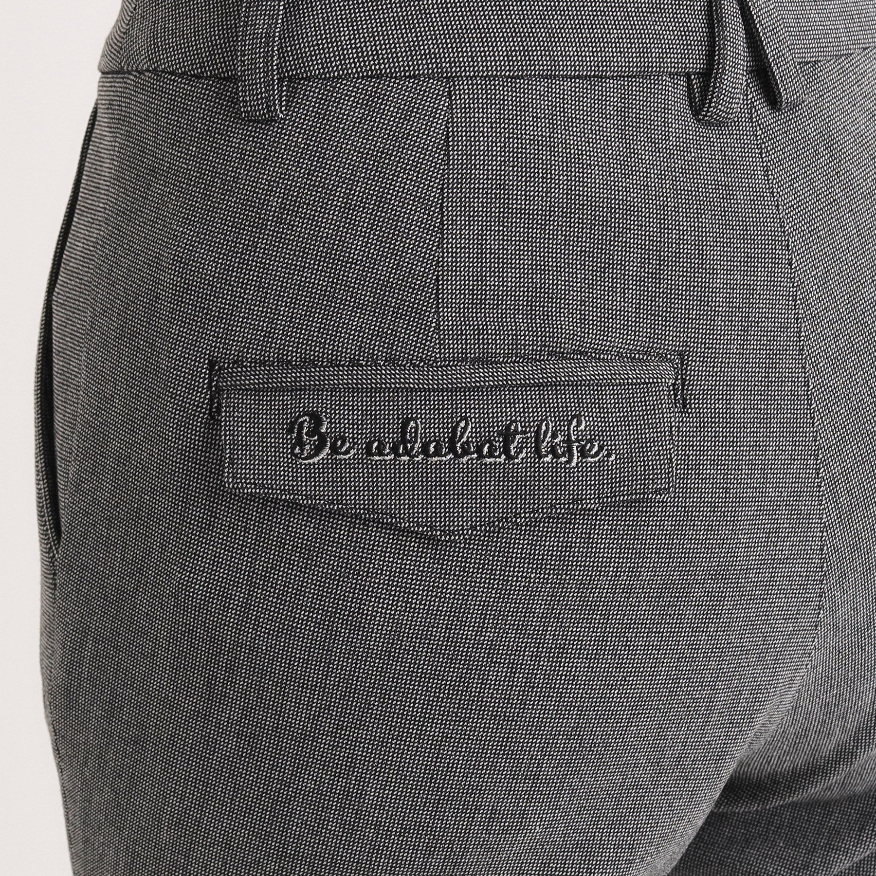 アダバット adabat ストレート ストレッチパンツ (ブラック(019)) ブラック(019)