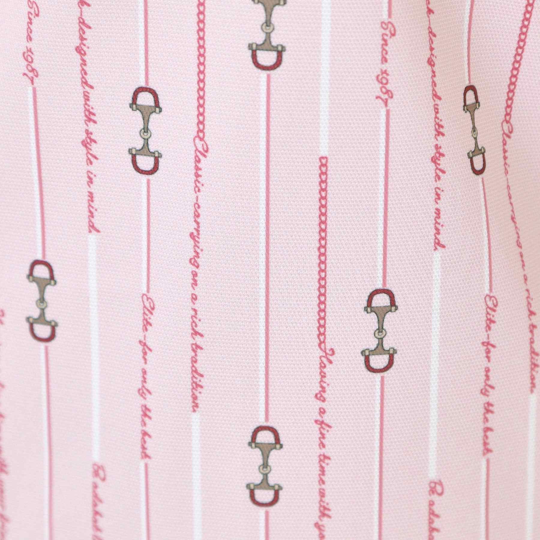 アダバット adabat 【吸水速乾】ビットストライプ長袖ポロシャツ (ライトピンク(170)) ライトピンク(170)