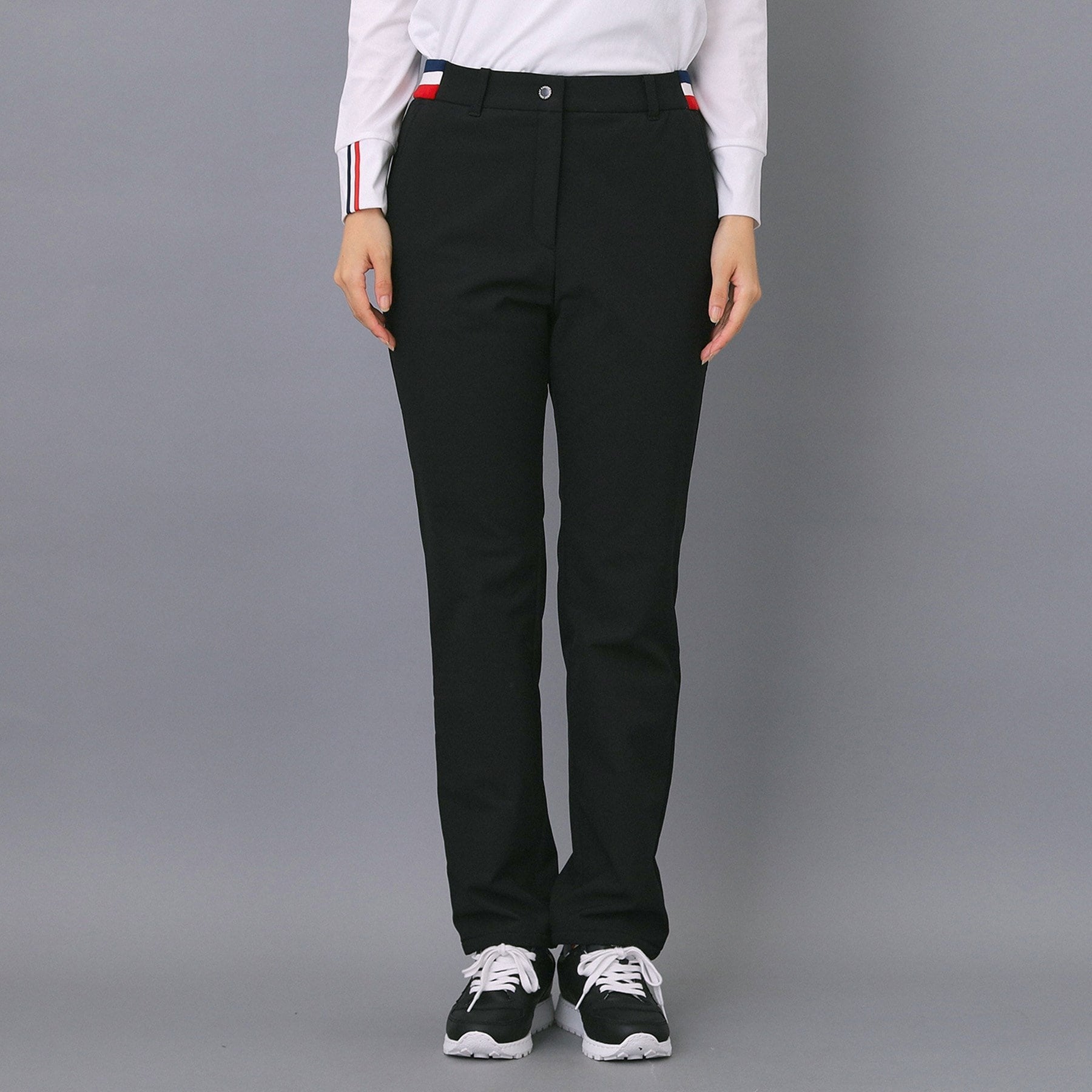 アダバット adabat 【ADABAT NAVY】【撥水】裏起毛ストレッチパンツ (ブラック(019)) ブラック(019)