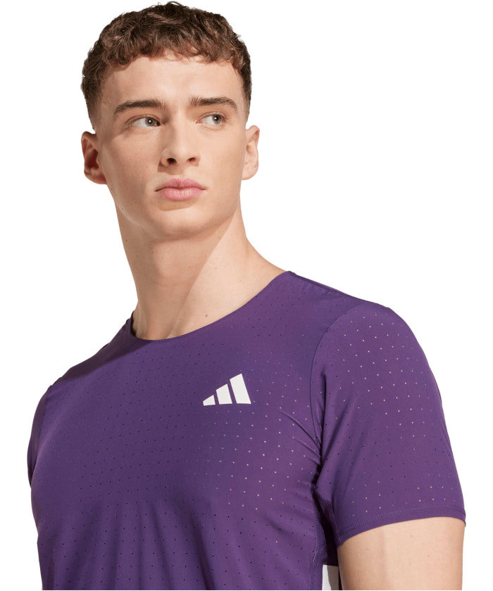 アディダス adidas アディダス adidas アディゼロ ランニング半袖 T シャツ JOM26 (JV7171 オーロラプラム) JV7171 オーロラプラム