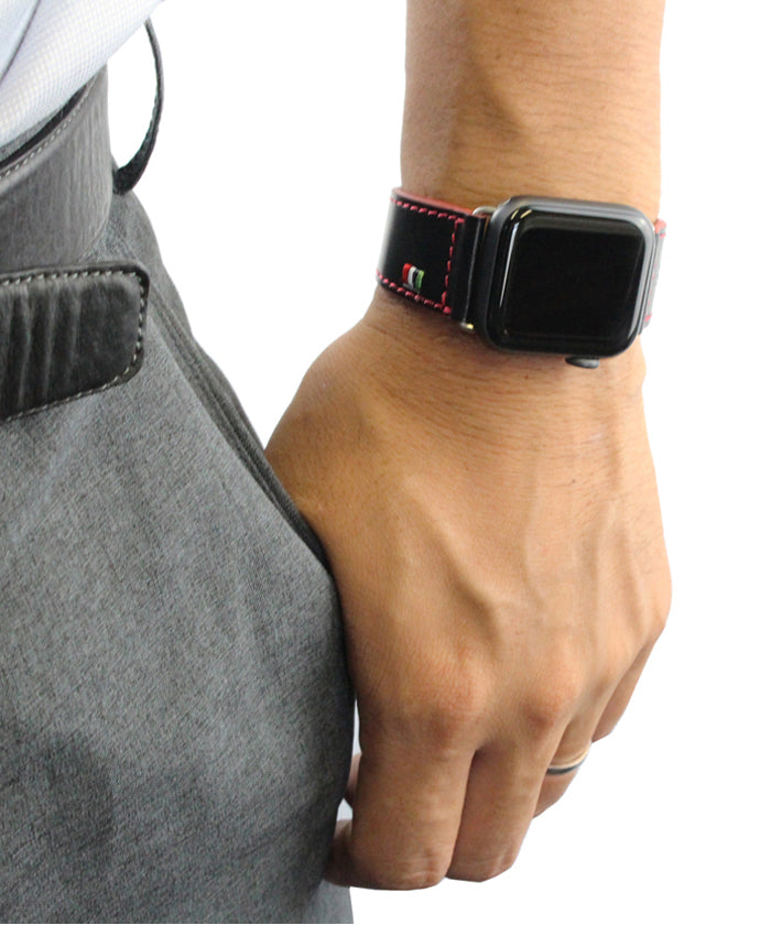 エーディーシー ADC GORBE 意大利皮革彩邊蘋果手環 42/44mm