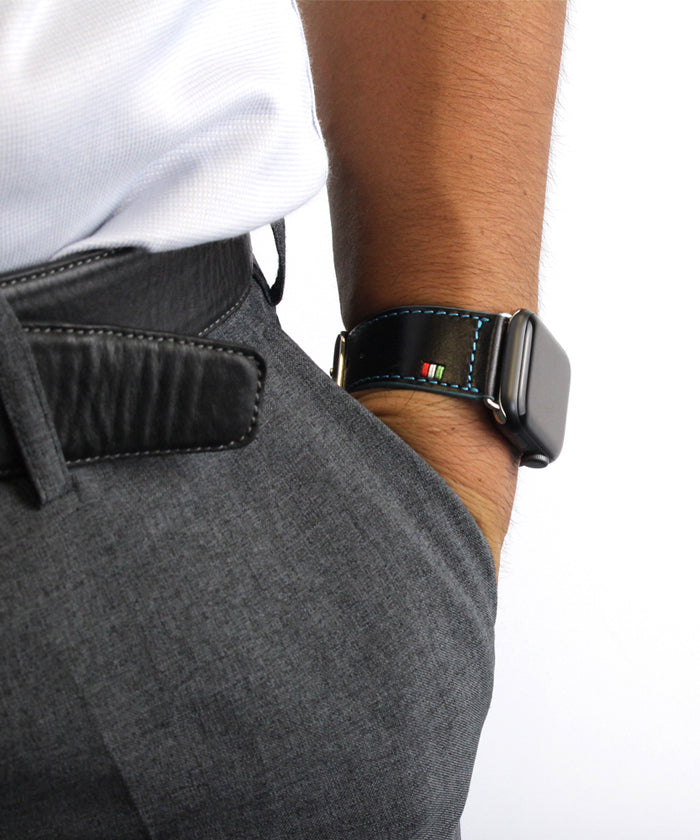 エーディーシー ADC GORBE 意大利皮革彩邊蘋果手環 42/44mm