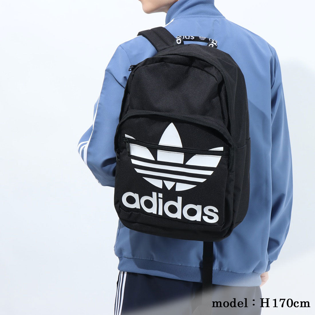 アディダス オリジナルス adidas Originals Trefoil Pocket Backpack (Black/White) Black/White