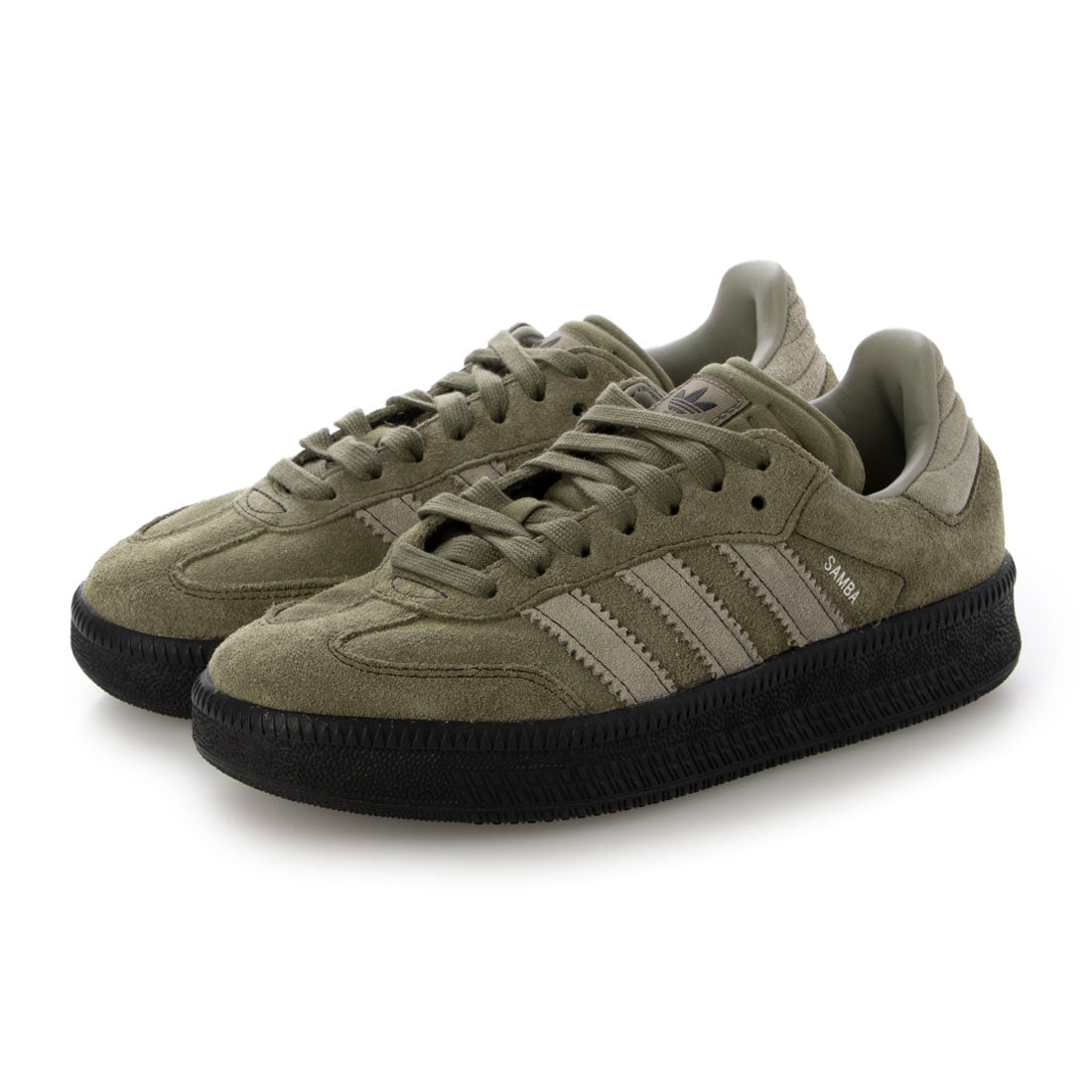 アディダス オリジナルス adidas Originals SAMBA XLG サンバ スエード プラットフォーム スニーカー ID3913 厚底 シューズ メンズ レディース,Olive(ID3913)
