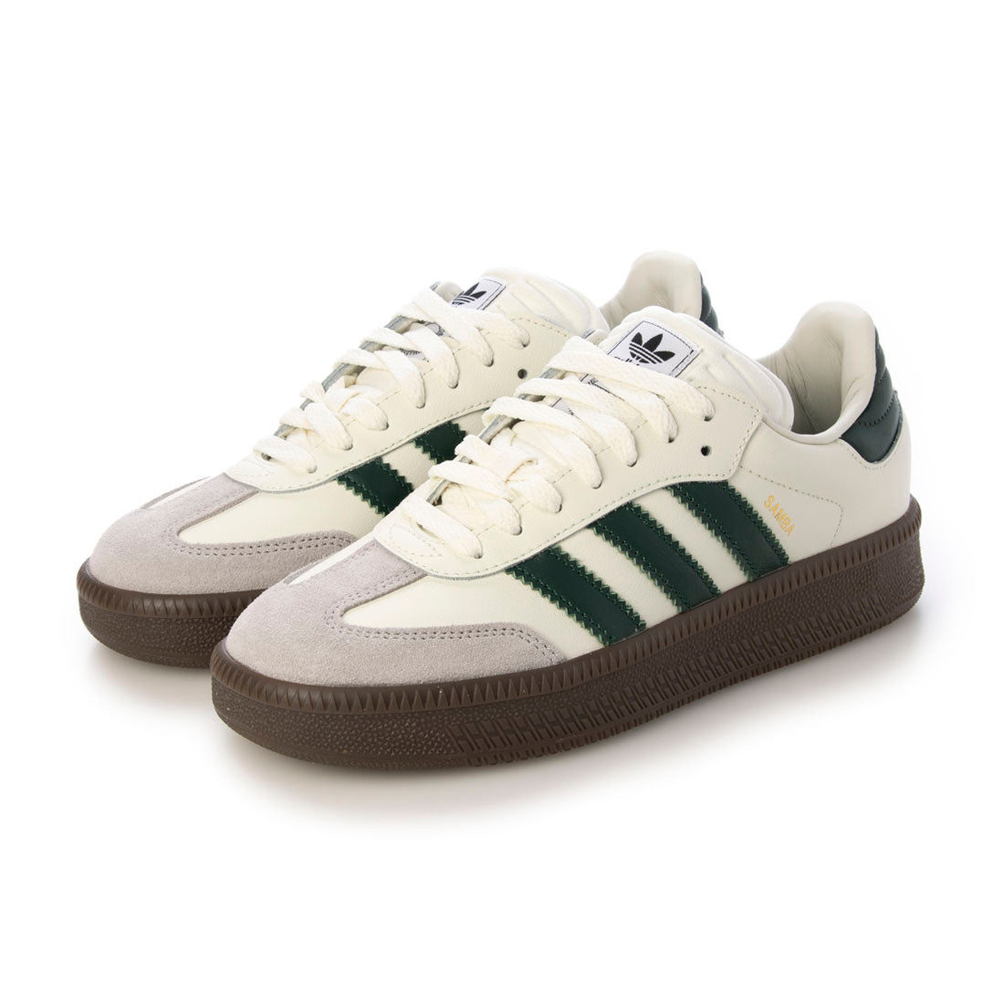 adidas Originals adidas Samba XLG Platform Samba Leather Sneakers IE3911 Thick-soled Shoes White Green Women's