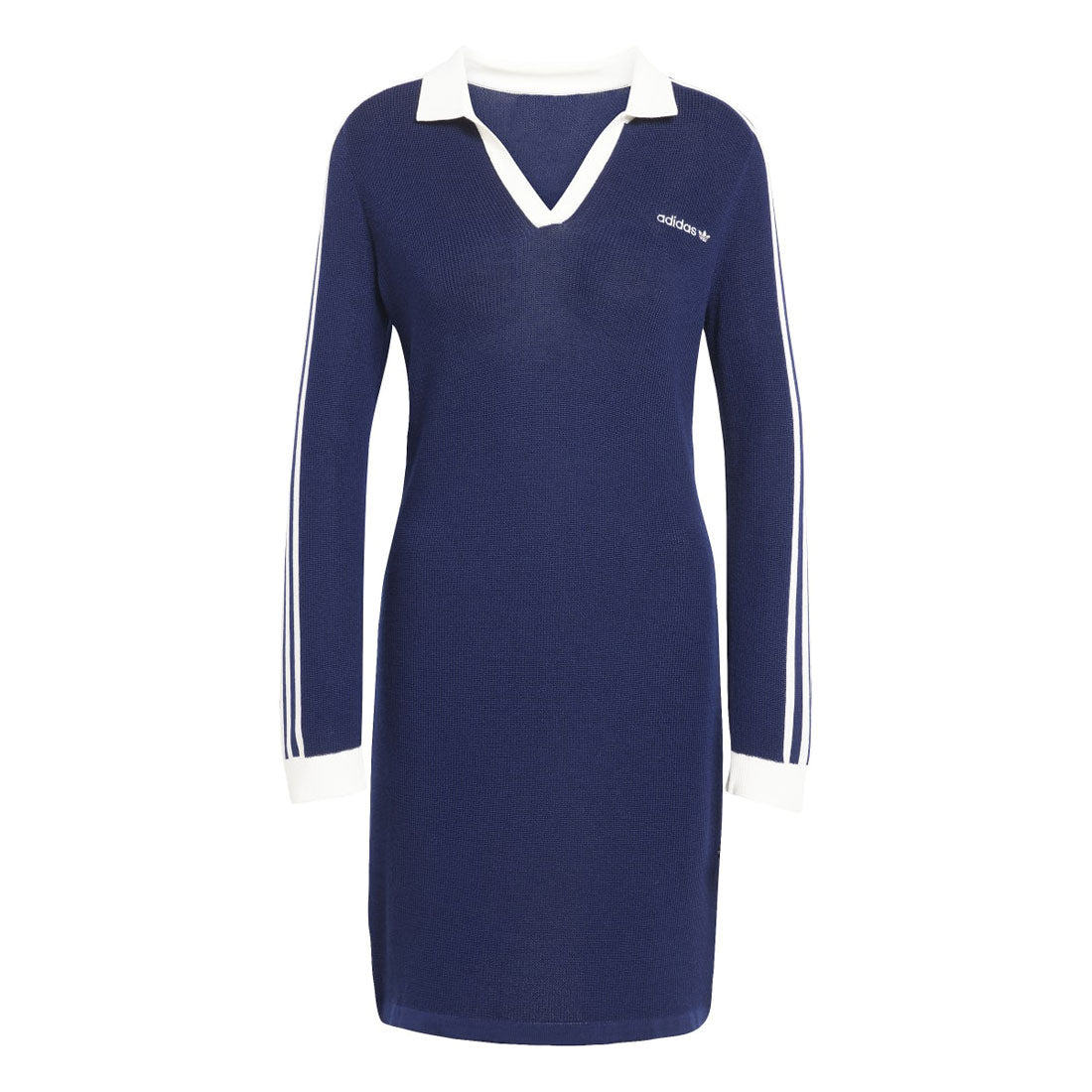 アディダス オリジナルス adidas Originals adidas Originals KNITTED POLO DRESS(アディダスオリジナルス ニット ポロワンピース) (Night Indigo / Off White) Night Indigo / Off White