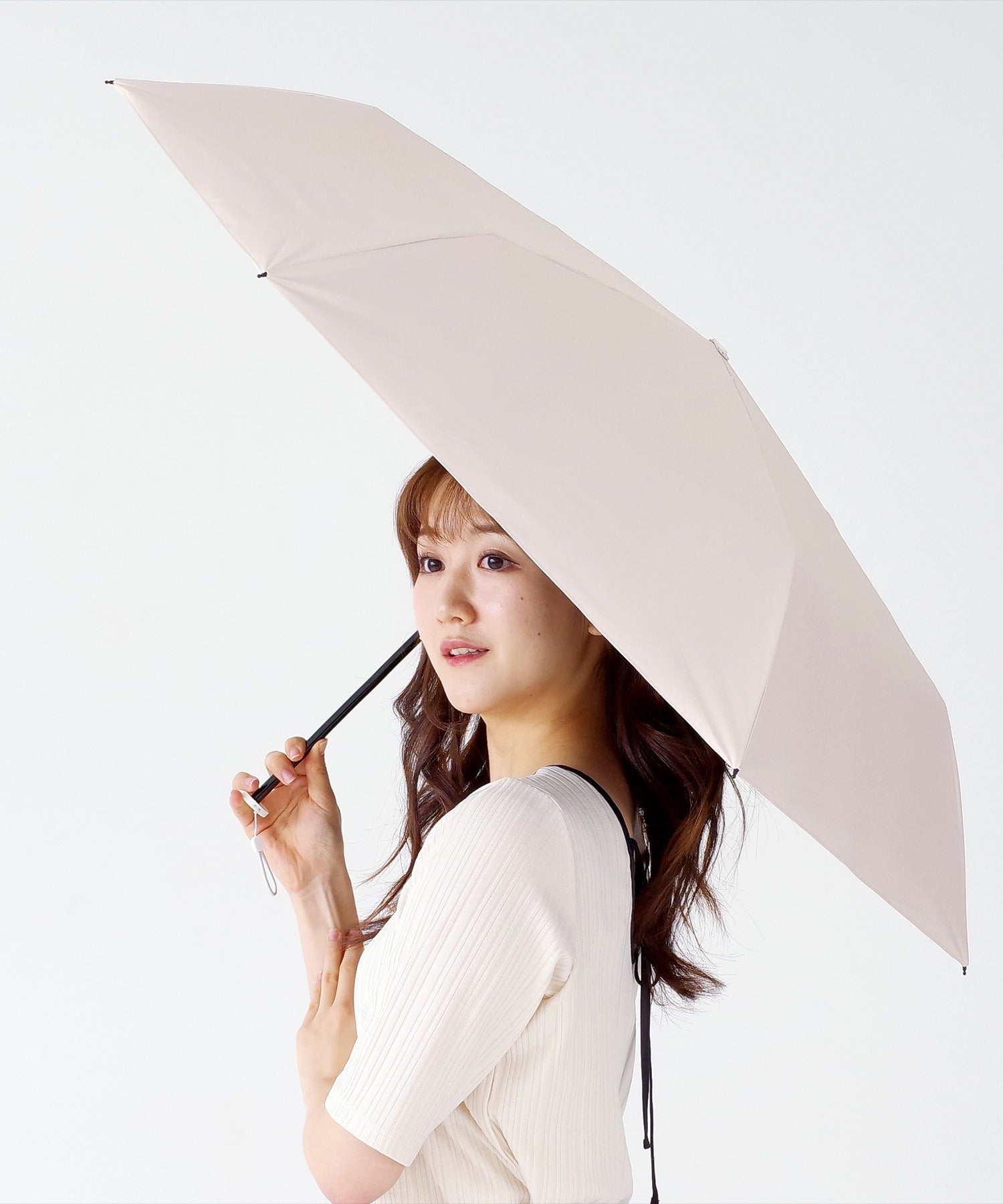 アドポーション ADPOSION 【日傘 晴雨兼用】sun shade carbon smart light mini 50 遮光 遮熱 日傘 50㎝ (ベージュ) ベージュ
