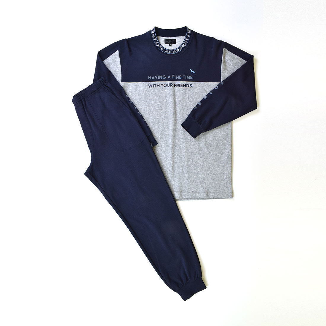 アダバット リラックスウェア アンダーウェア adabat RELAX WEAR / UNDER WEAR 長袖クルーネックニットパジャマ,コン