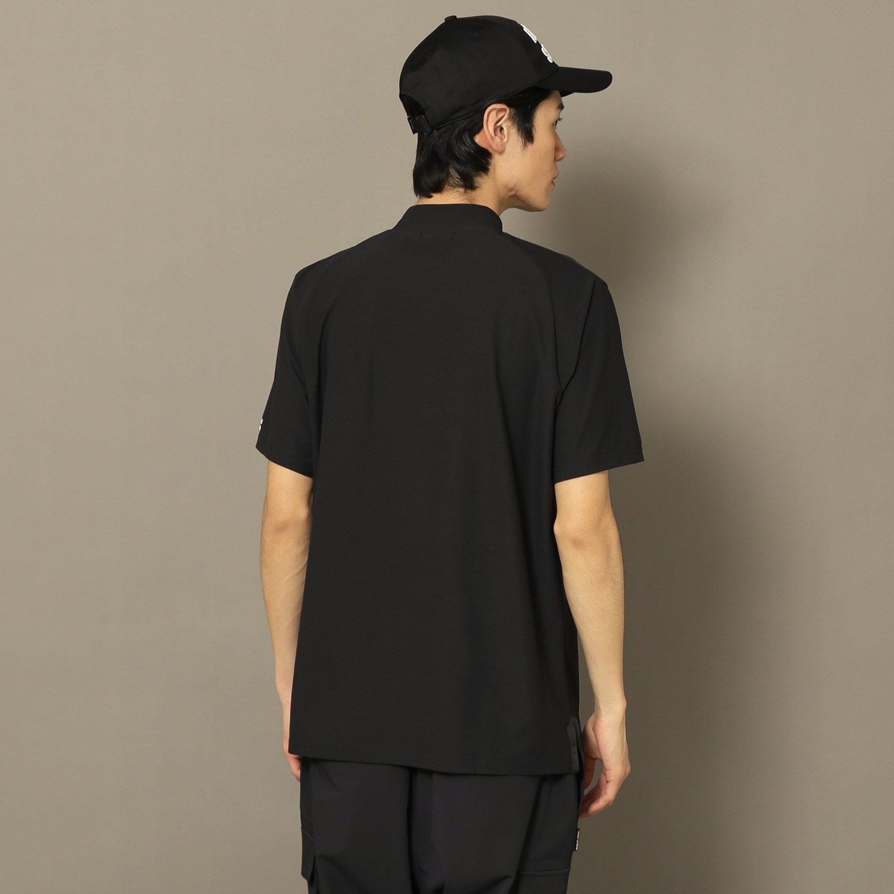 アダバット ストリーム ADABAT STREAM UVカット/吸水速乾 モックネックポケットT (ブラック(019)) ブラック(019)