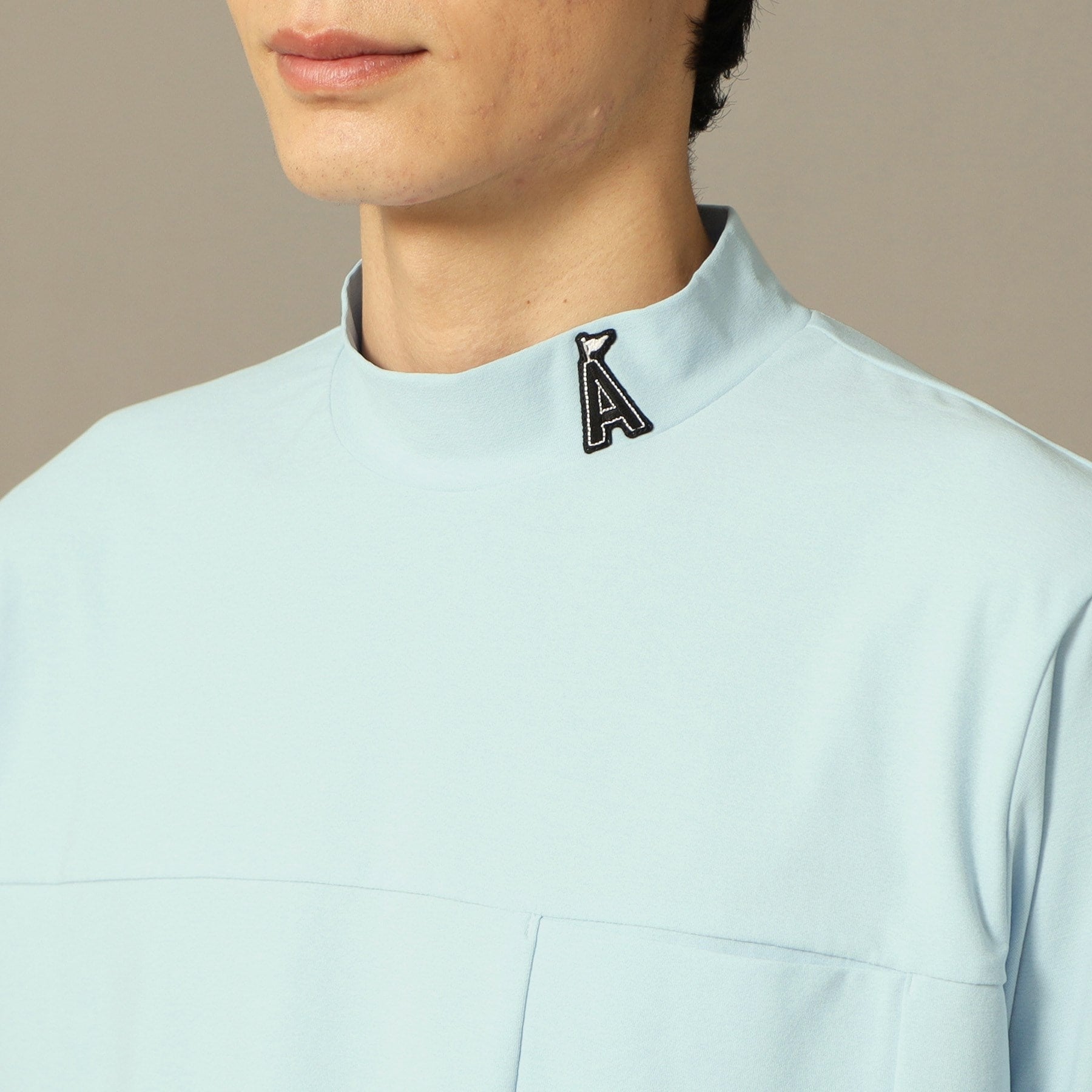 アダバット ストリーム ADABAT STREAM UVカット/吸水速乾 モックネックポケットT (ブラック(019)) ブラック(019)