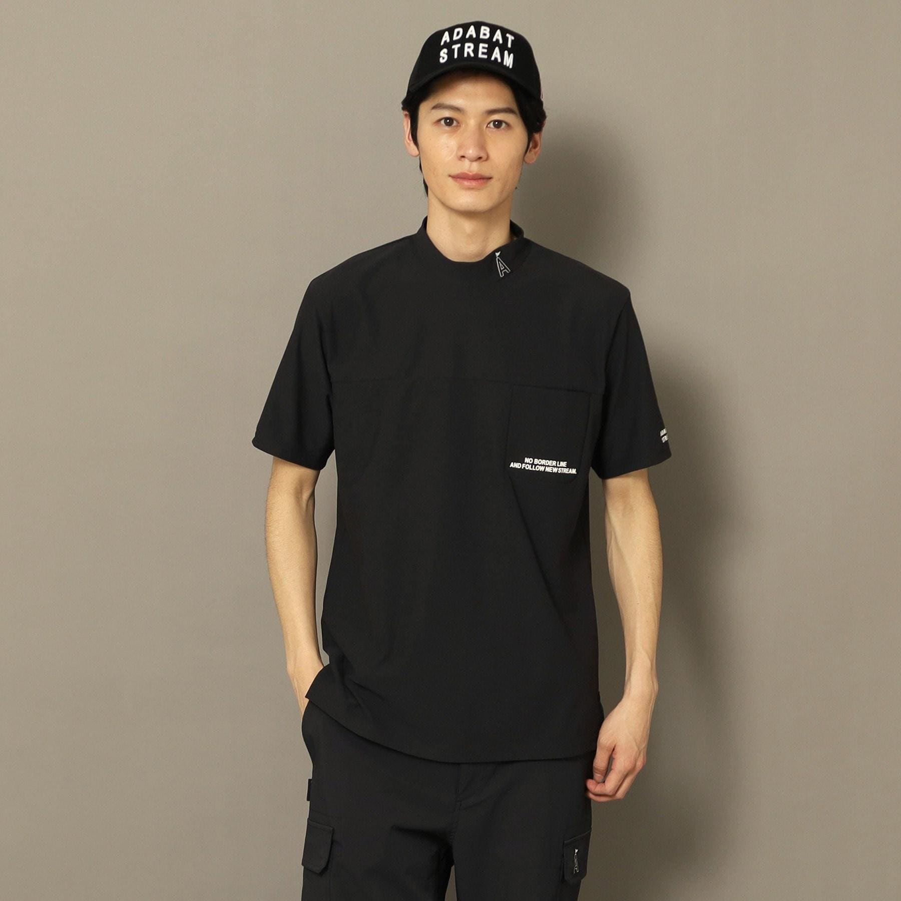 アダバット ストリーム ADABAT STREAM UVカット/吸水速乾 モックネックポケットT (ブラック(019)) ブラック(019)