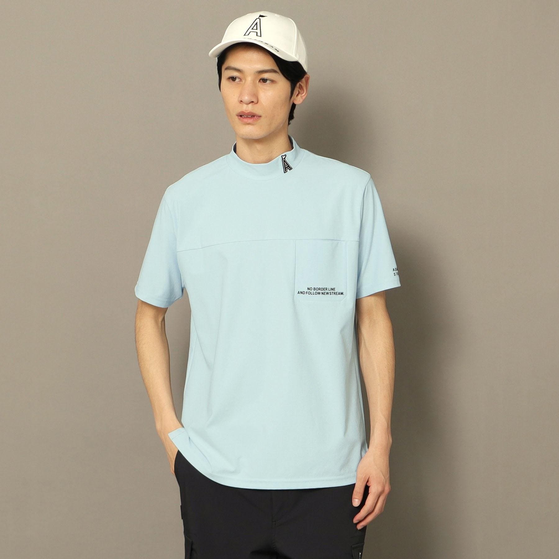 アダバット ストリーム ADABAT STREAM UVカット/吸水速乾 モックネックポケットT (ブラック(019)) ブラック(019)