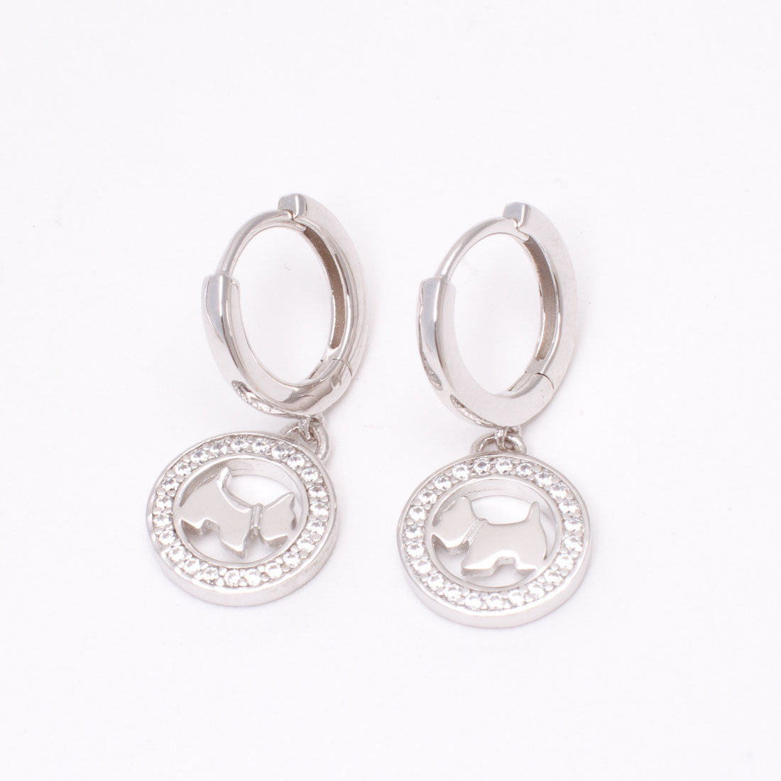 アガタ パリ AGATHA PARIS 19AW、プティドゥ、サークルスコッティピアス、CZ (クリスタル/シルバー) クリスタル/シルバー