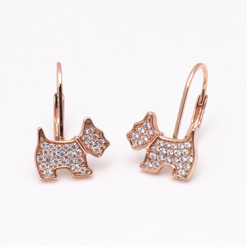 アガタ パリ AGATHA PARIS 19AW、プティドゥ、パヴェスコッティピアス、フレンチフック、CZ (クリスタル/ピンク) クリスタル/ピンク