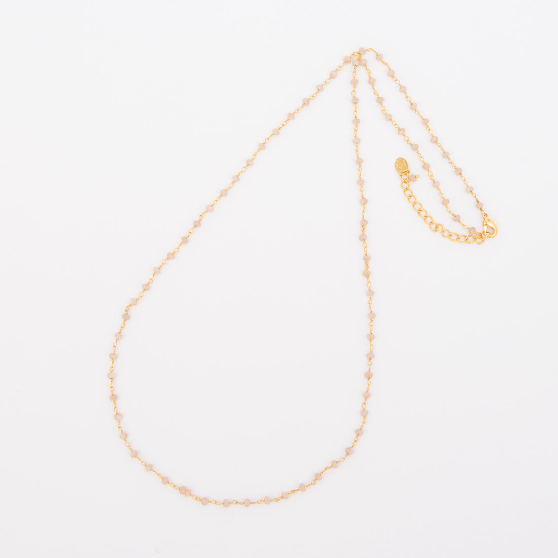 アガタ パリ AGATHA PARIS ストーンチェーンミディアムロングネックレス、ピンクムーンストーン (ピンクムーンストーン) ピンクムーンストーン