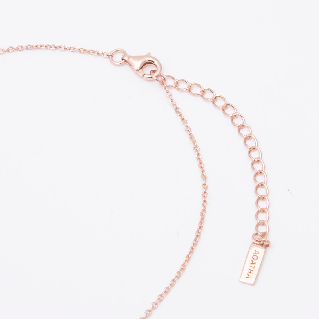 アガタ パリ AGATHA PARIS 19AW、プティドゥ、パヴェスコッティ&ハートネックレス、CZ、MOP (ピンクマザーオブパール) ピンクマザーオブパール