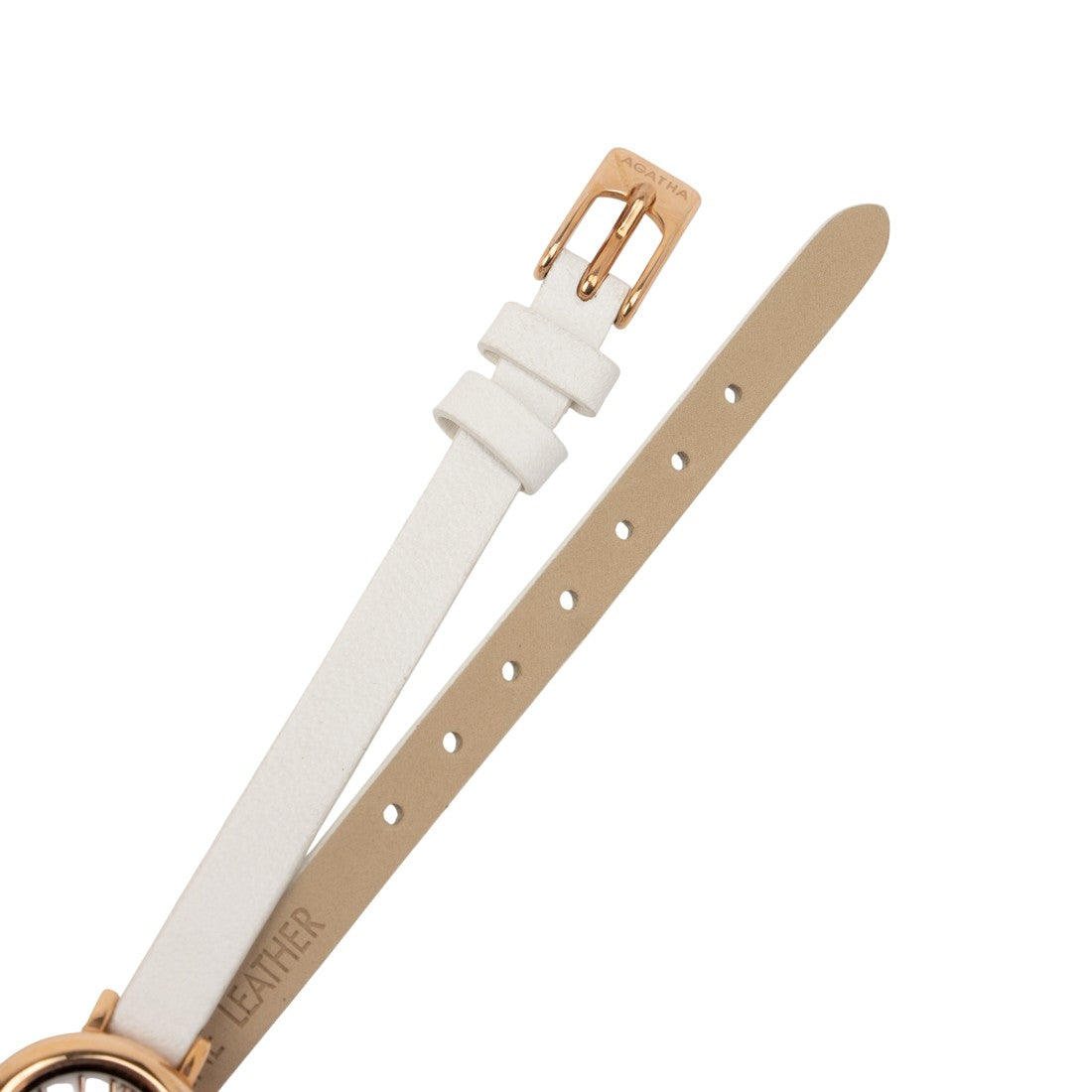 アガタ パリ AGATHA PARIS ミニョン、レザー、ピンク/ホワイト (ホワイト) ホワイト