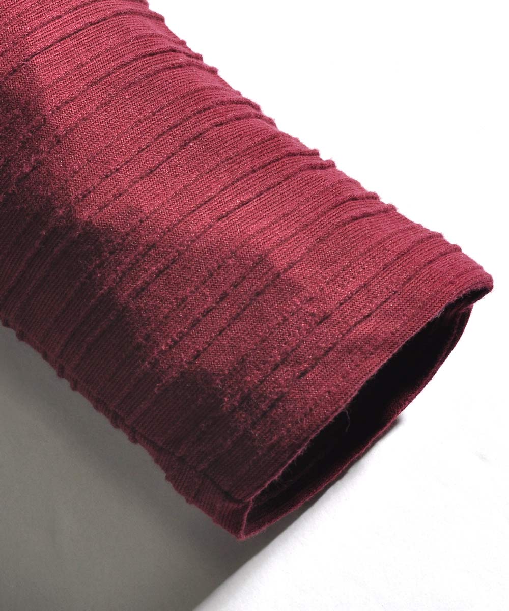 Spade SPADE T-shirt Border Long Sleeve Long T-shirt T-shirt Border Long Sleeve Long T-shirt Tuck Border 3D Embossed Men's V-neck White white black Wai