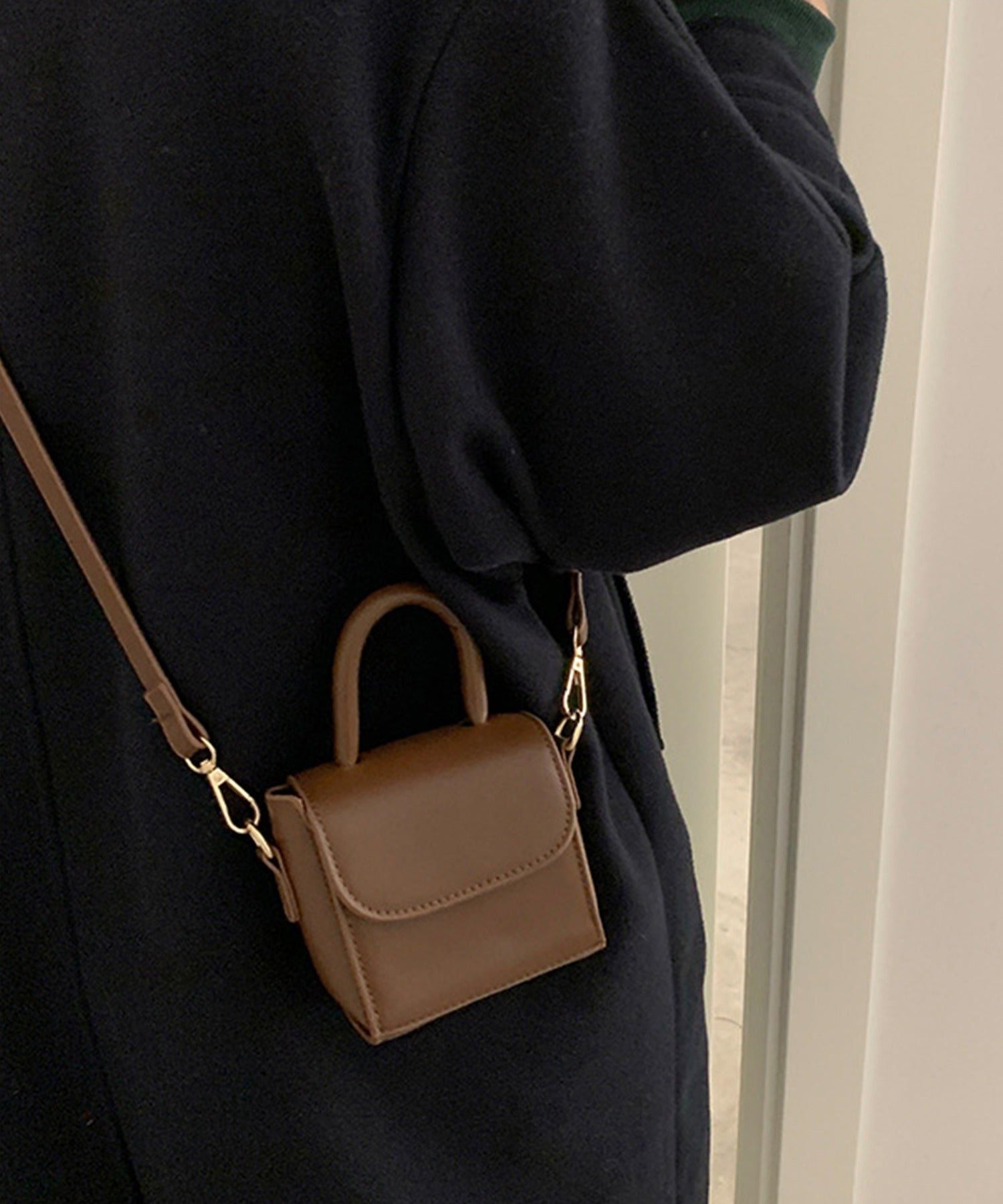 aimoha Korean-style faux leather mini shoulder bag