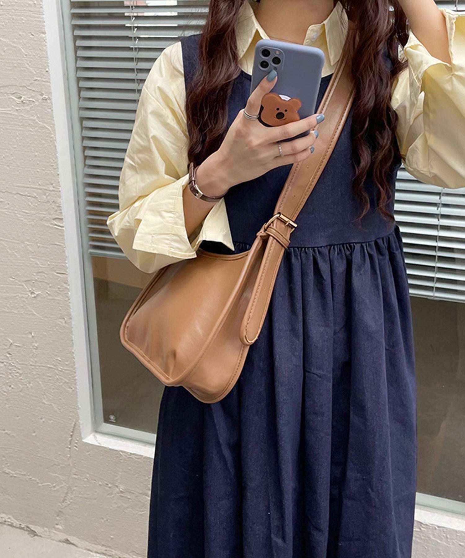 アイモハ aimoha 韓国風シンプルショルダーバッグ