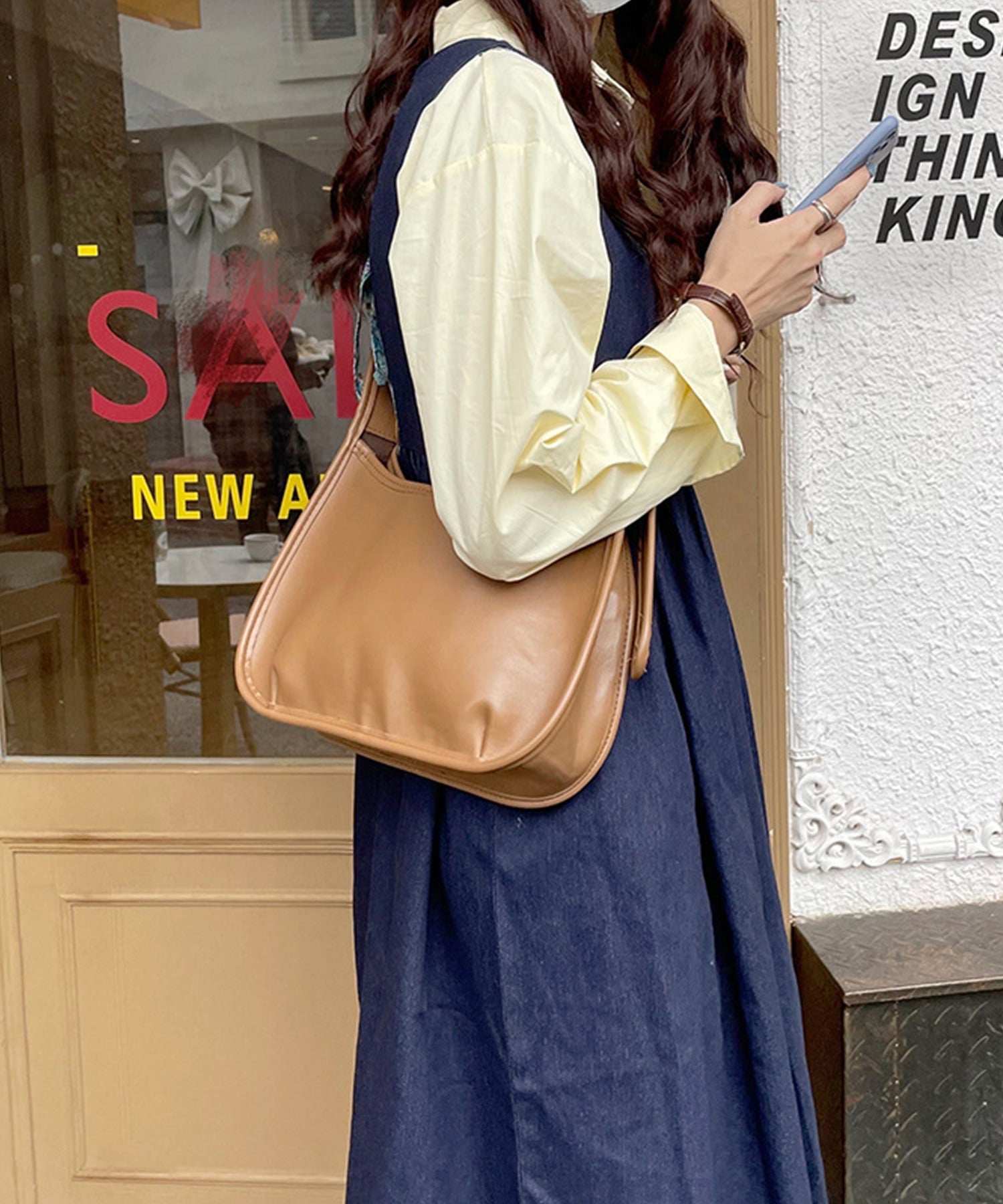 アイモハ aimoha 韓国風シンプルショルダーバッグ