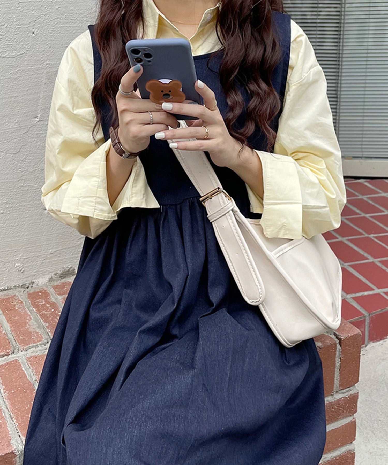 アイモハ aimoha 韓国風シンプルショルダーバッグ