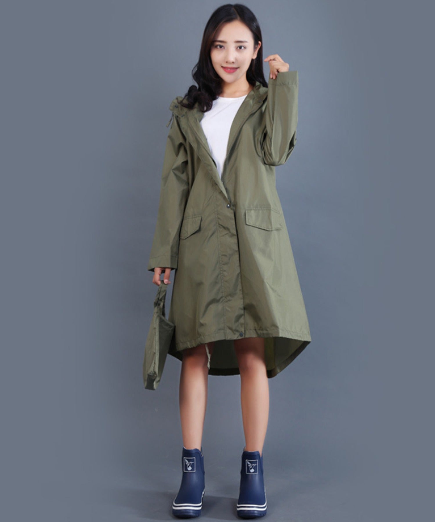 アイモハ aimoha 収納バッグ付きレインコート 折りたたみ