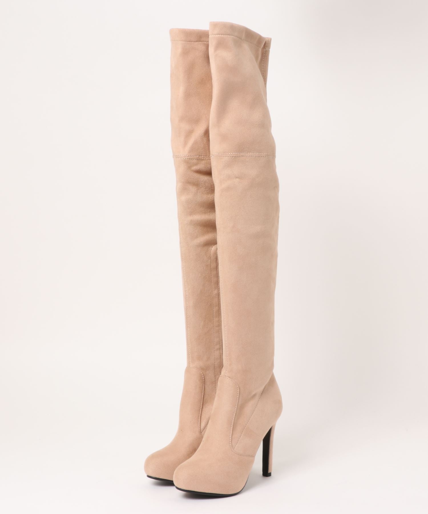 Aimoha 【Jasmine Grandiflorum】 New Release Storm 2cm! Excellent leg-lengthening effect! Pin heel knee-high boots