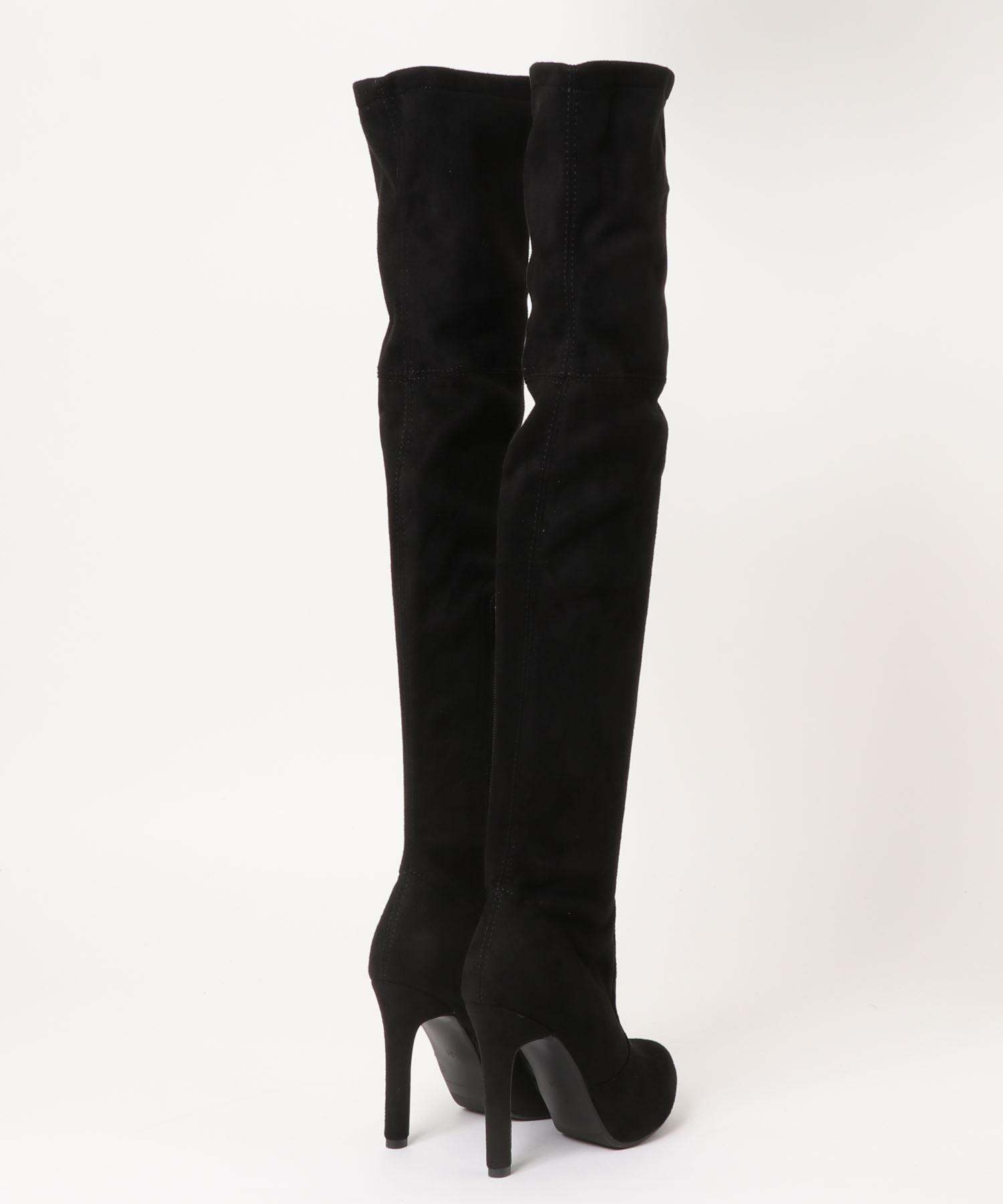 Aimoha 【Jasmine Grandiflorum】 New Release Storm 2cm! Excellent leg-lengthening effect! Pin heel knee-high boots