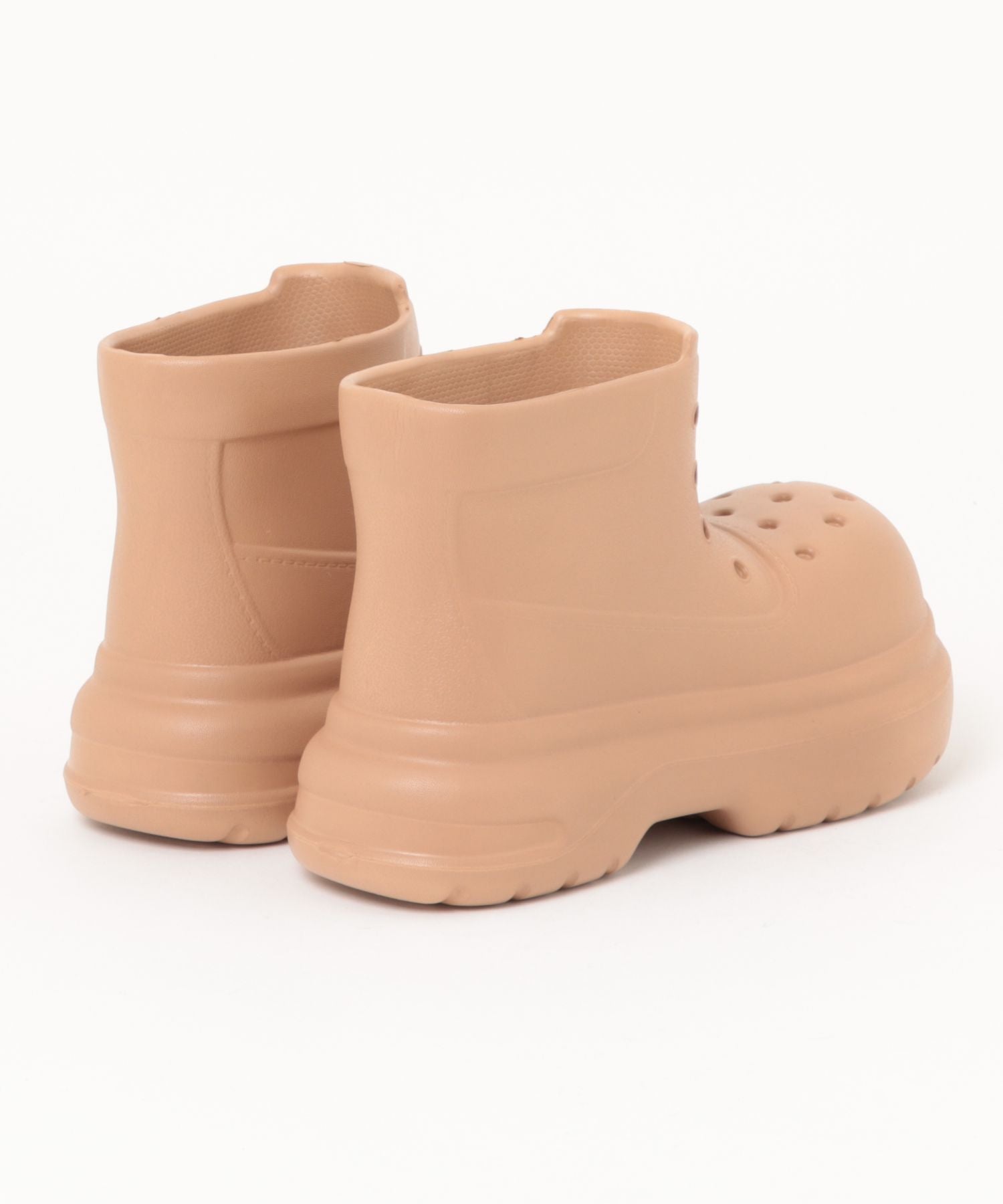 アイモハ aimoha aimoha - select -/ユニーク厚底レインブーツ (ブラウン) ブラウン