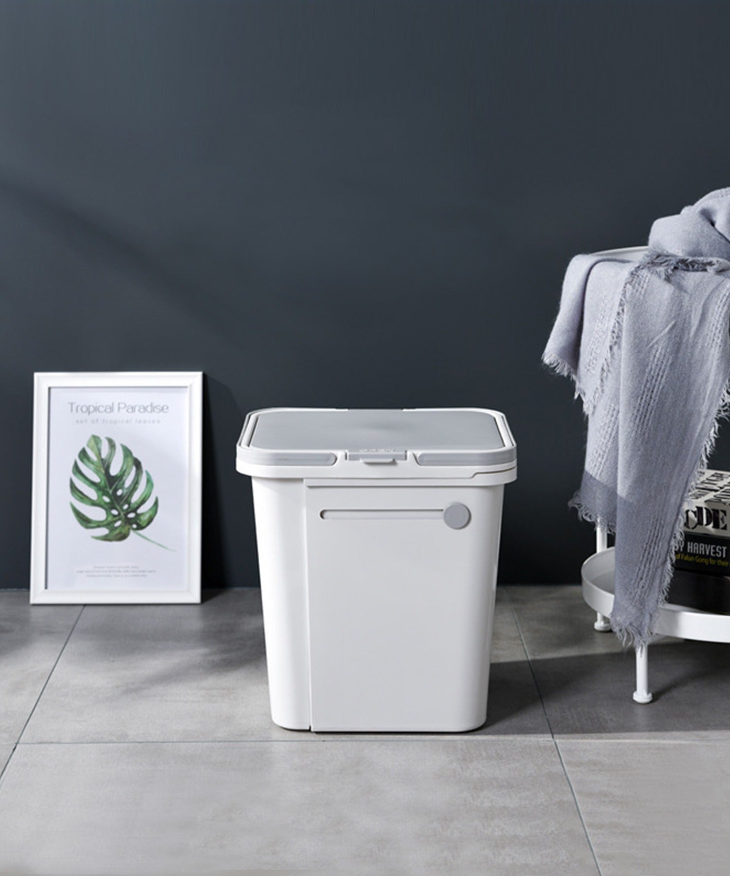 aimoha 3-space separable expandable trash can with lid and handle