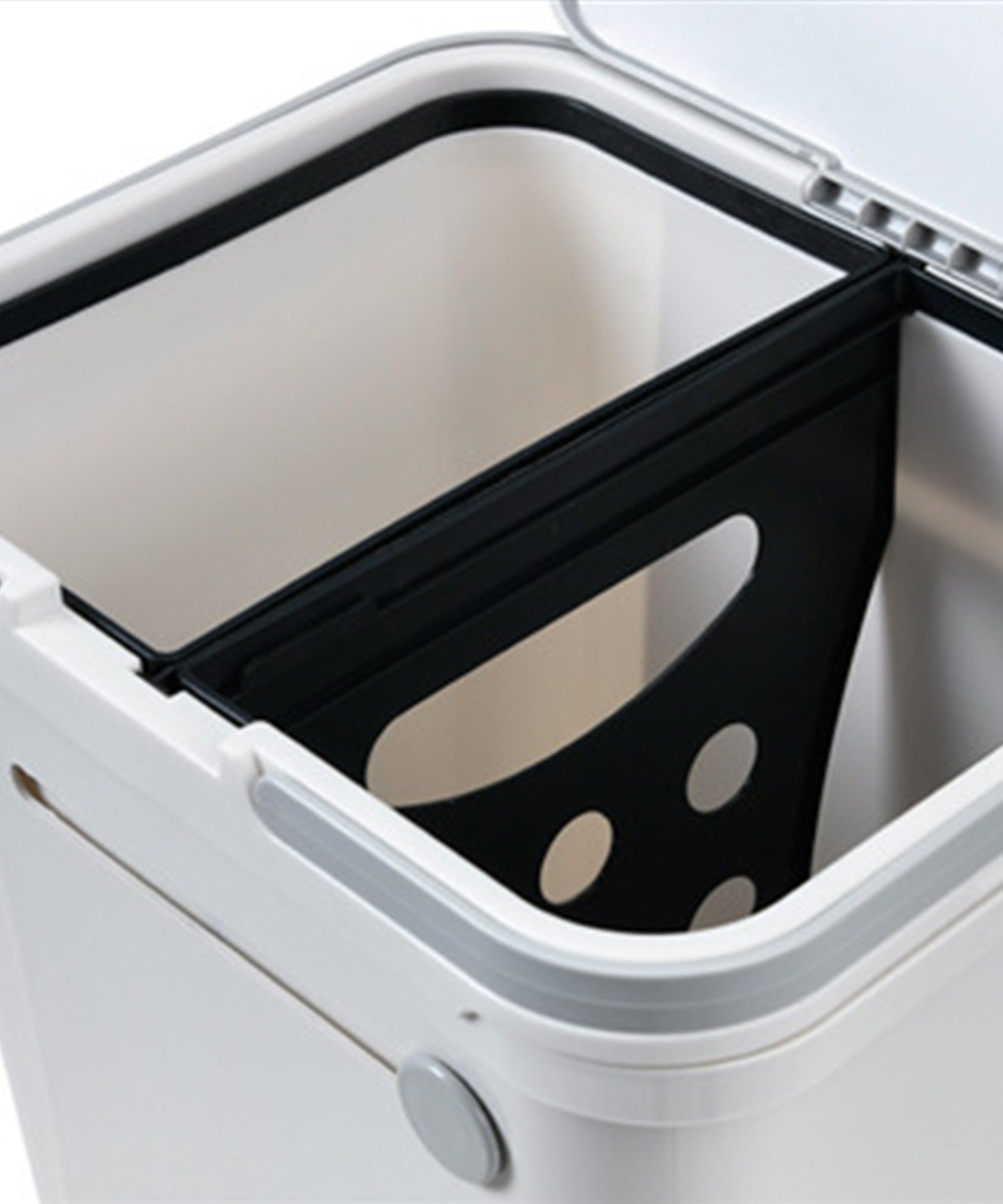 aimoha 3-space separable expandable trash can with lid and handle