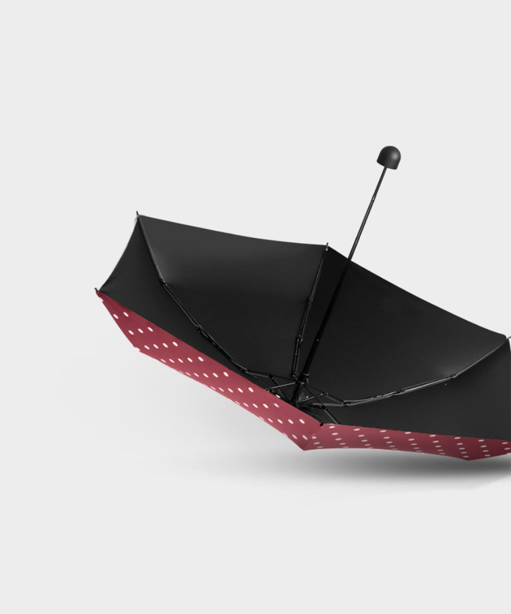 アイモハ aimoha 【大人気!おしゃれなドット柄 UVカット99% 晴雨兼用 18cm 超mini 折りたたみ傘】