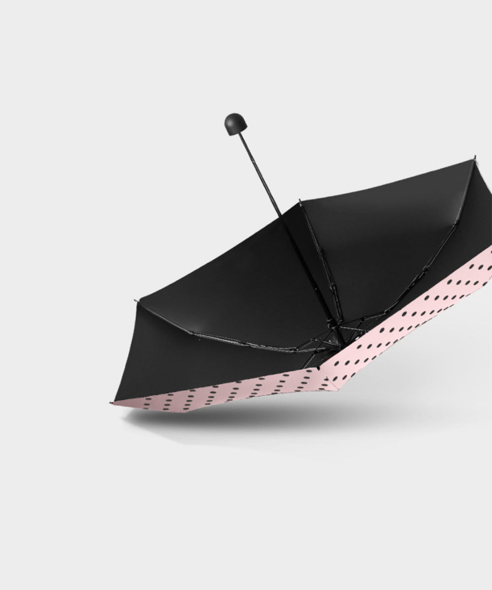 アイモハ aimoha 【大人気!おしゃれなドット柄 UVカット99% 晴雨兼用 18cm 超mini 折りたたみ傘】