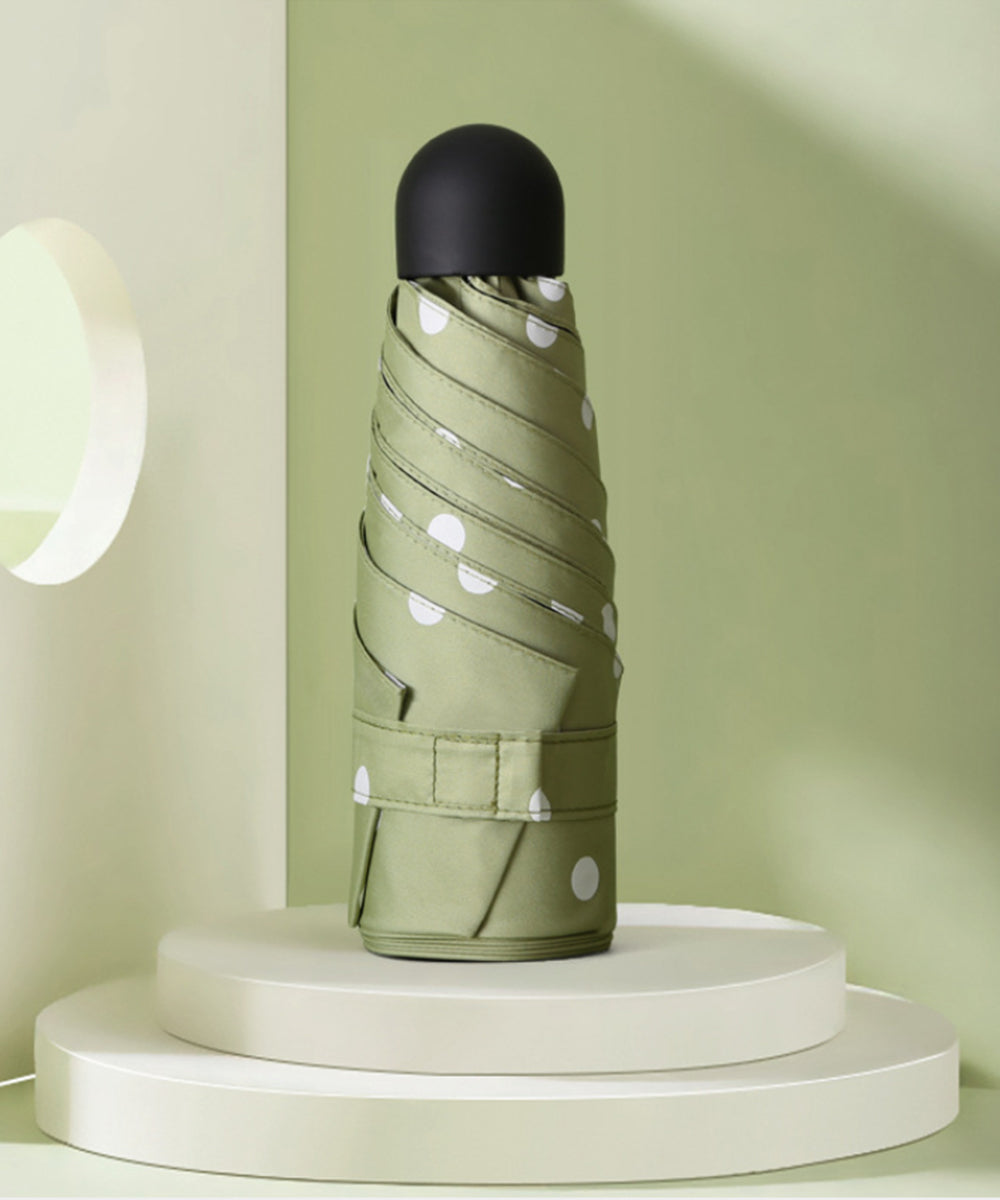 アイモハ aimoha 【大人気!おしゃれなドット柄 UVカット99% 晴雨兼用 18cm 超mini 折りたたみ傘】