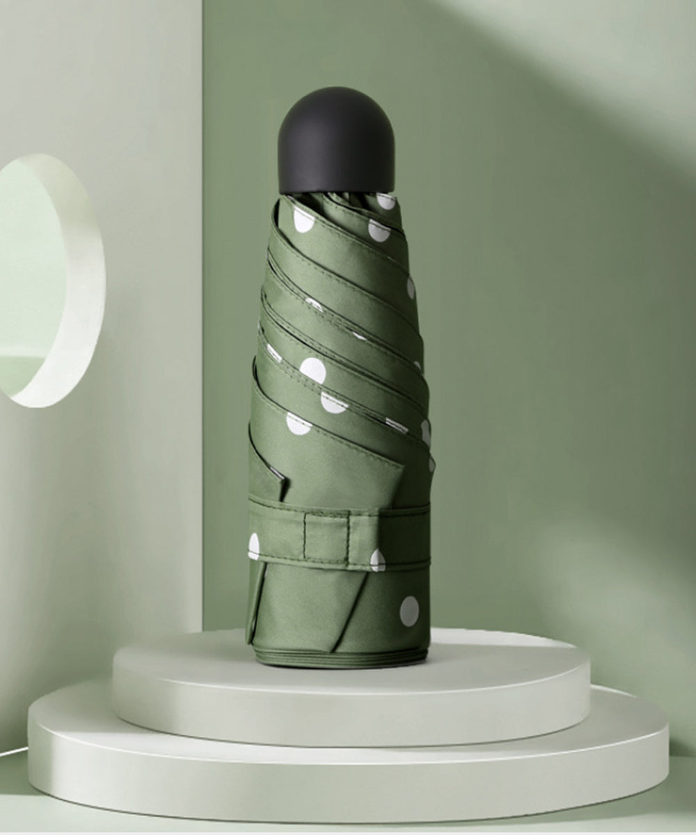 アイモハ aimoha 【大人気!おしゃれなドット柄 UVカット99% 晴雨兼用 18cm 超mini 折りたたみ傘】