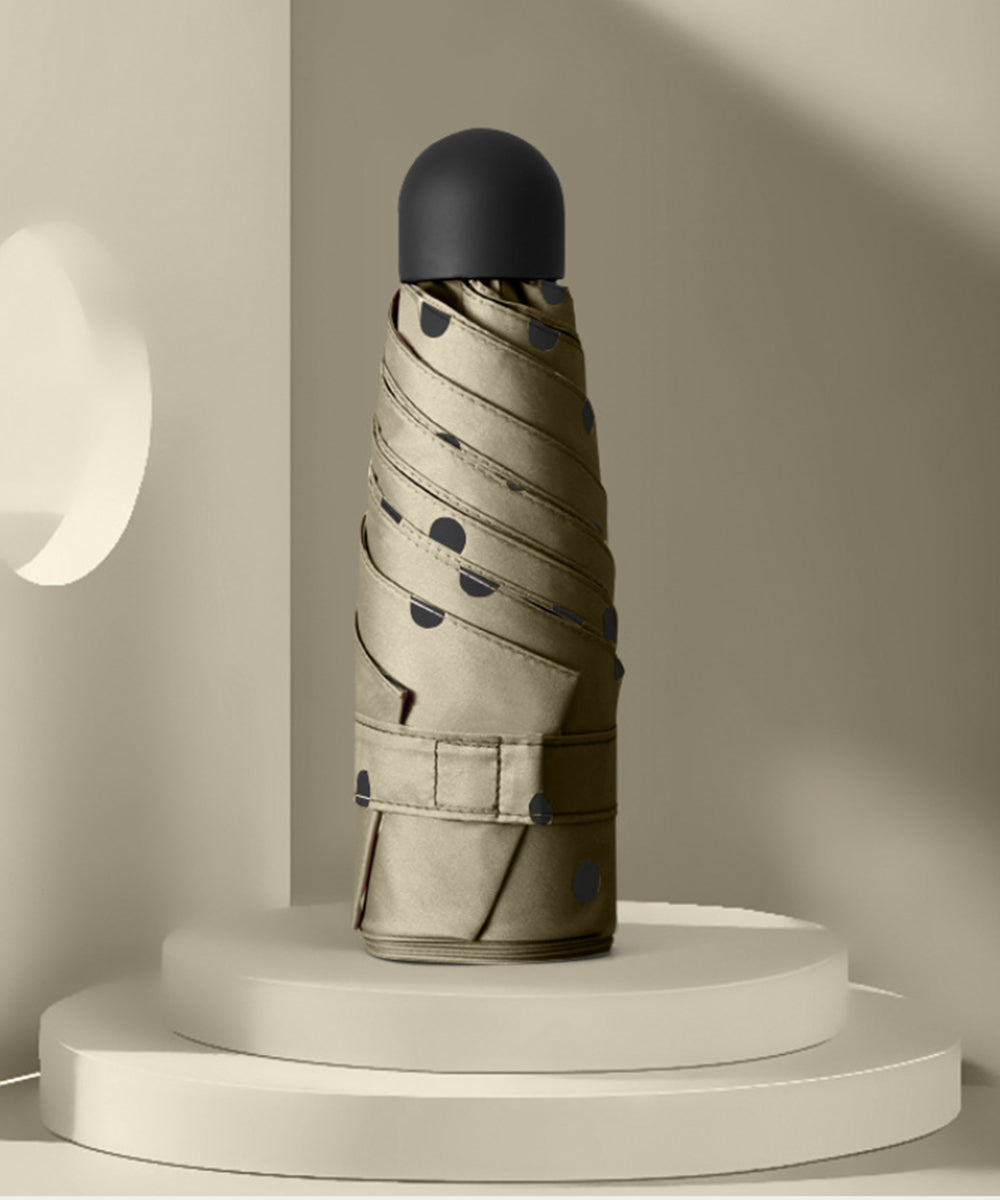 アイモハ aimoha 【大人気!おしゃれなドット柄 UVカット99% 晴雨兼用 18cm 超mini 折りたたみ傘】