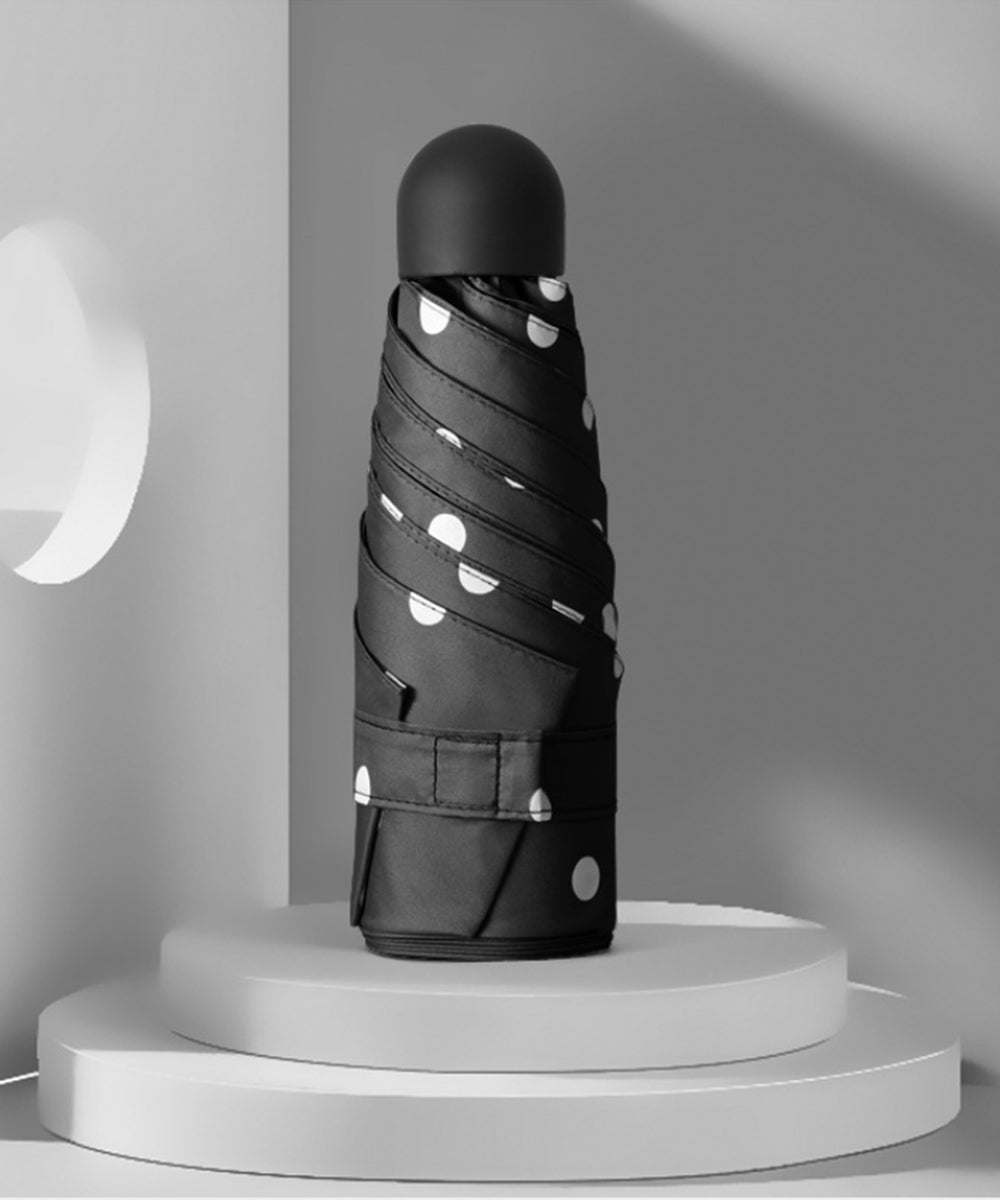 アイモハ aimoha 【大人気!おしゃれなドット柄 UVカット99% 晴雨兼用 18cm 超mini 折りたたみ傘】