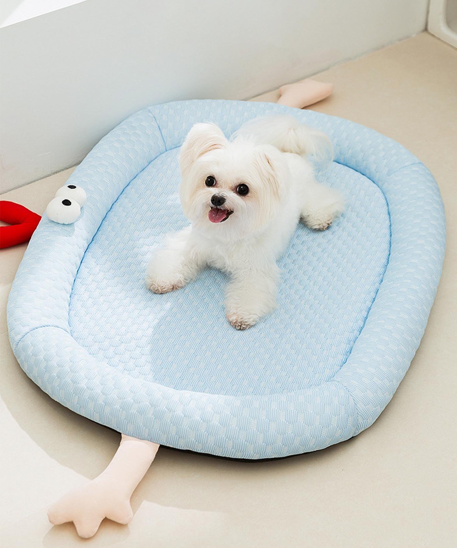 アイモハ aimoha aimoha home/クリクリした目付き 涼しいペットマット 【返品不可商品】 (ブルー) ブルー