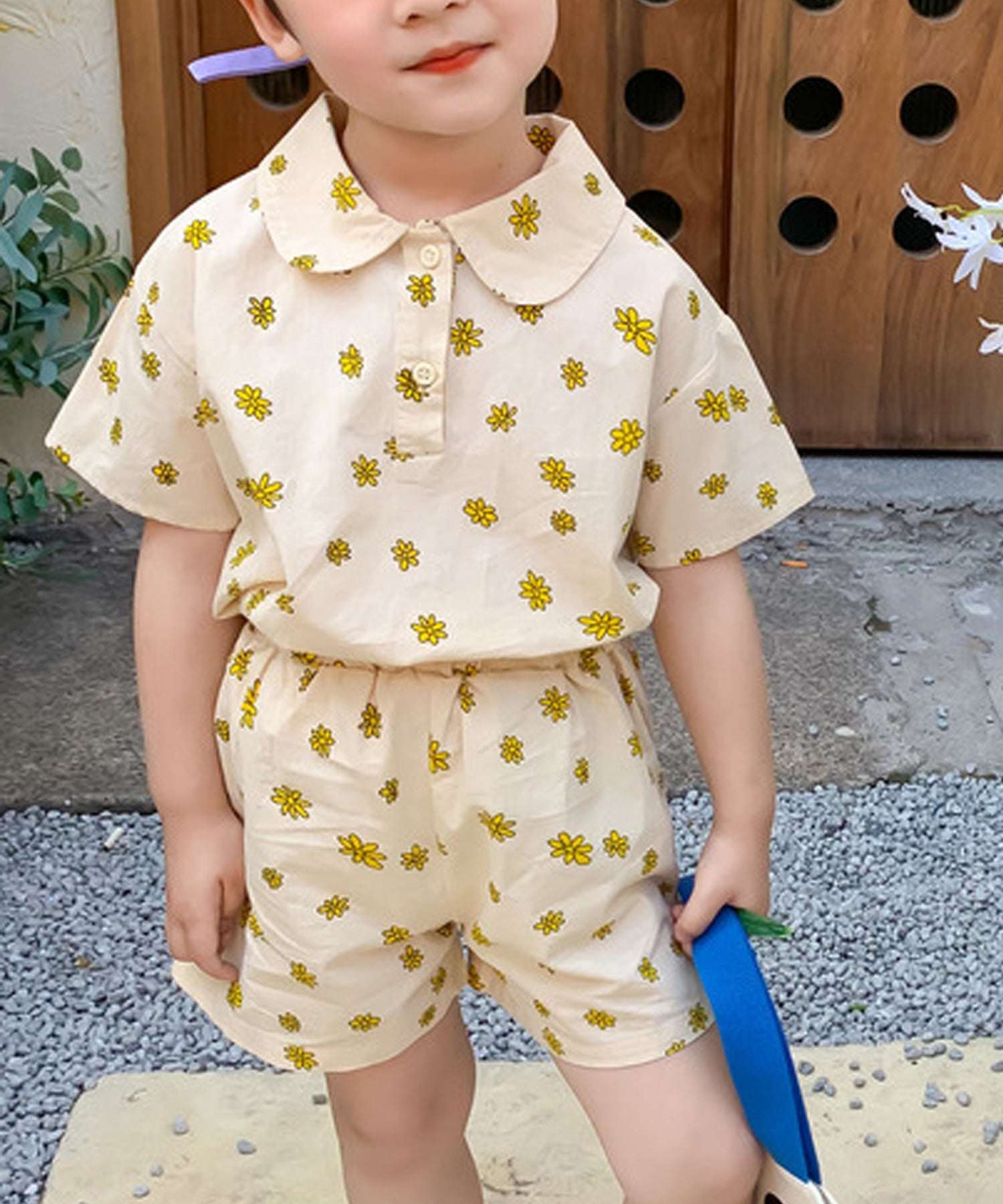 アイモハ aimoha 【aimohaーKIDSー】夏 激かわいい 兄弟姉妹おそろい 小花柄セットアップ