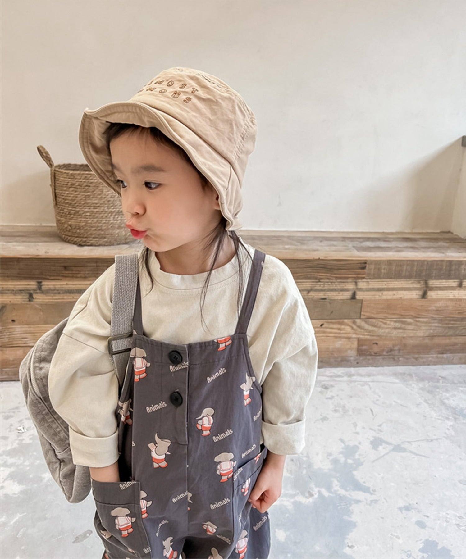 アイモハ aimoha aimohaーKIDSー 可愛い総柄プリントサロペット
