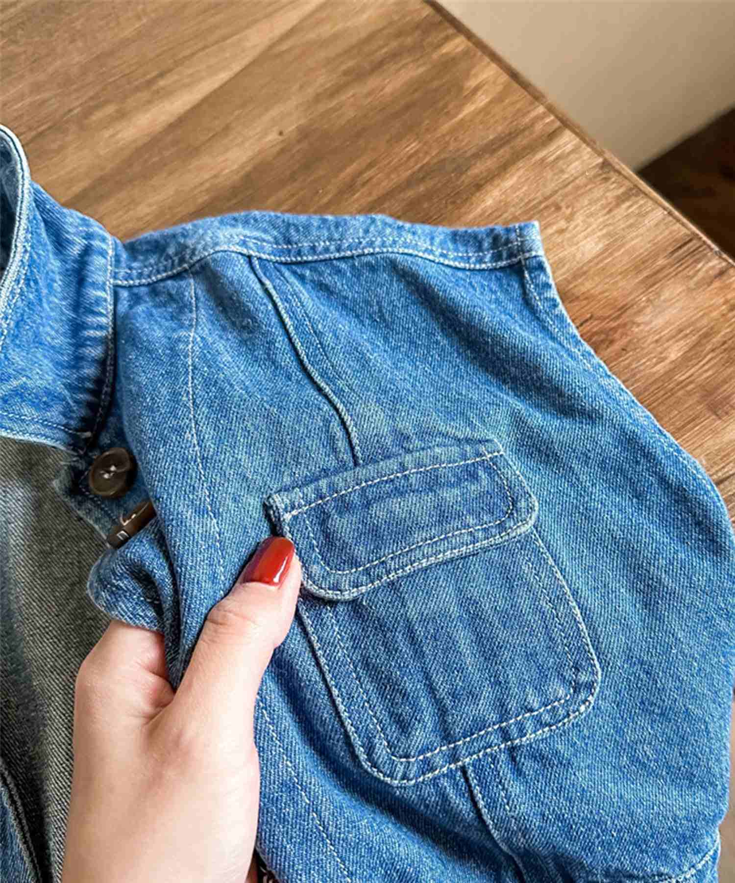 アイモハ aimoha 【aimohaーKIDSー】韓国子供服 万能ノースリーブデニムジャケット ベスト